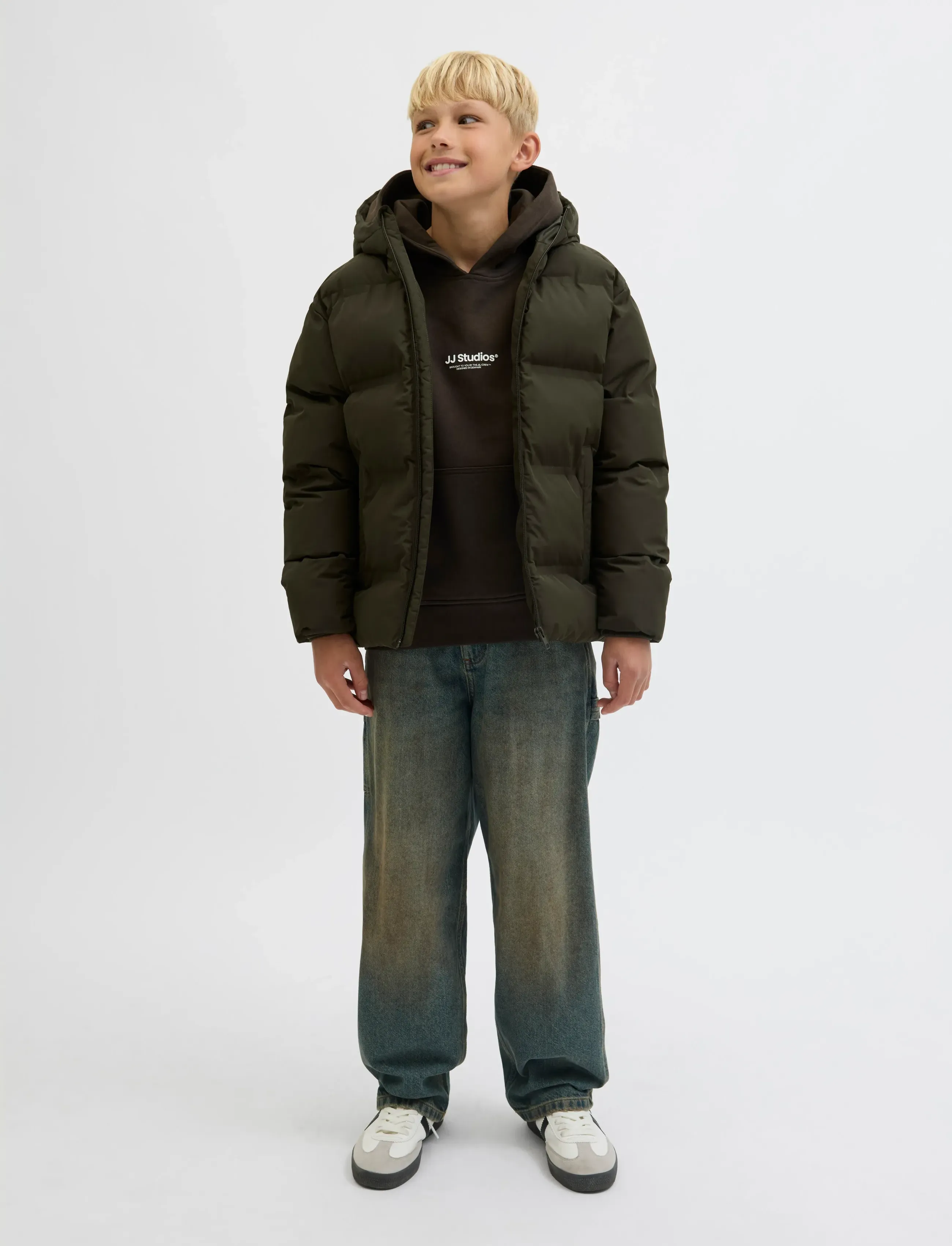 Jack & Jones - JJESOHO PUFFER HOOD SN JNR - vinterjakker - rosin - 3