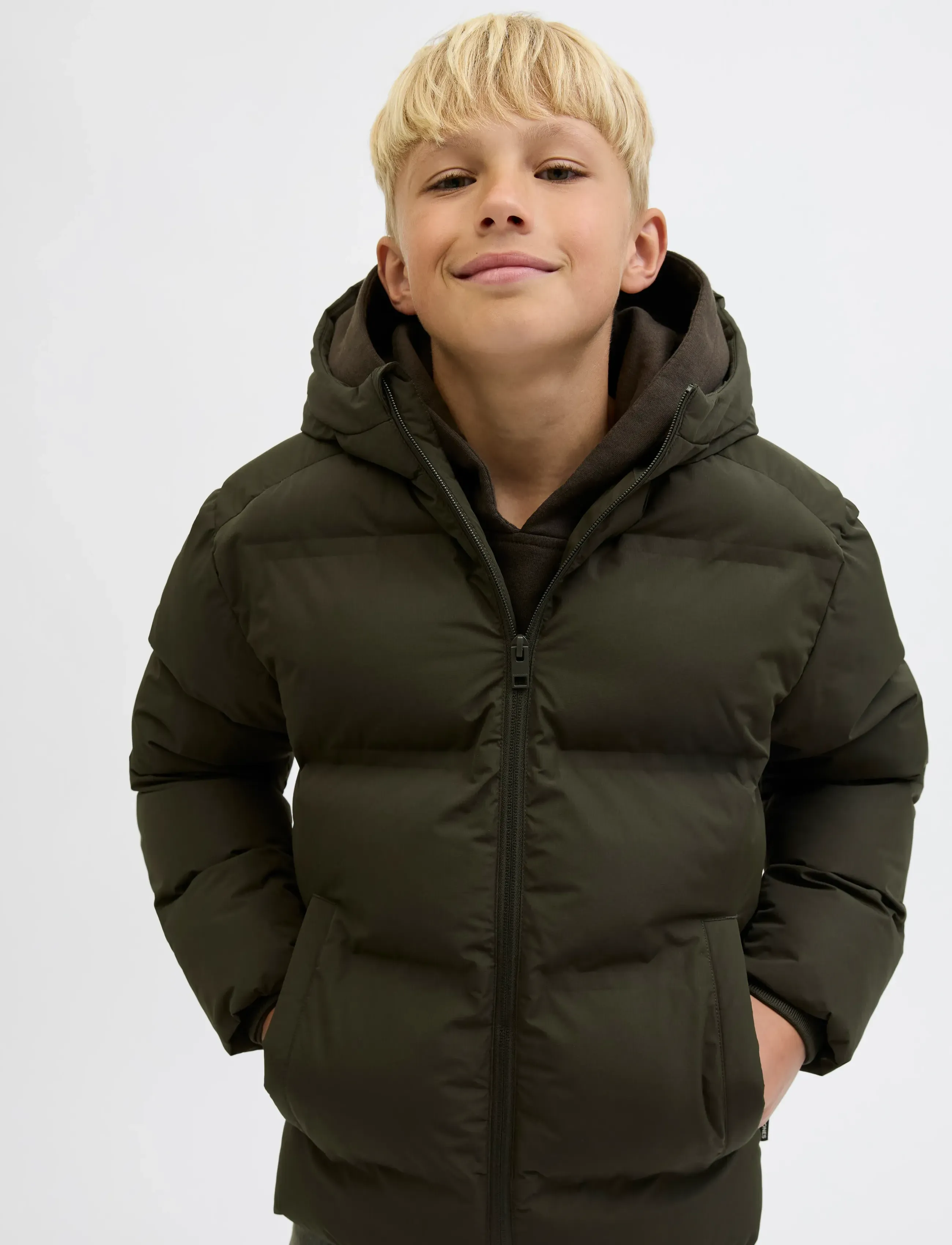 Jack & Jones - JJESOHO PUFFER HOOD SN JNR - winterjacke - rosin - 5