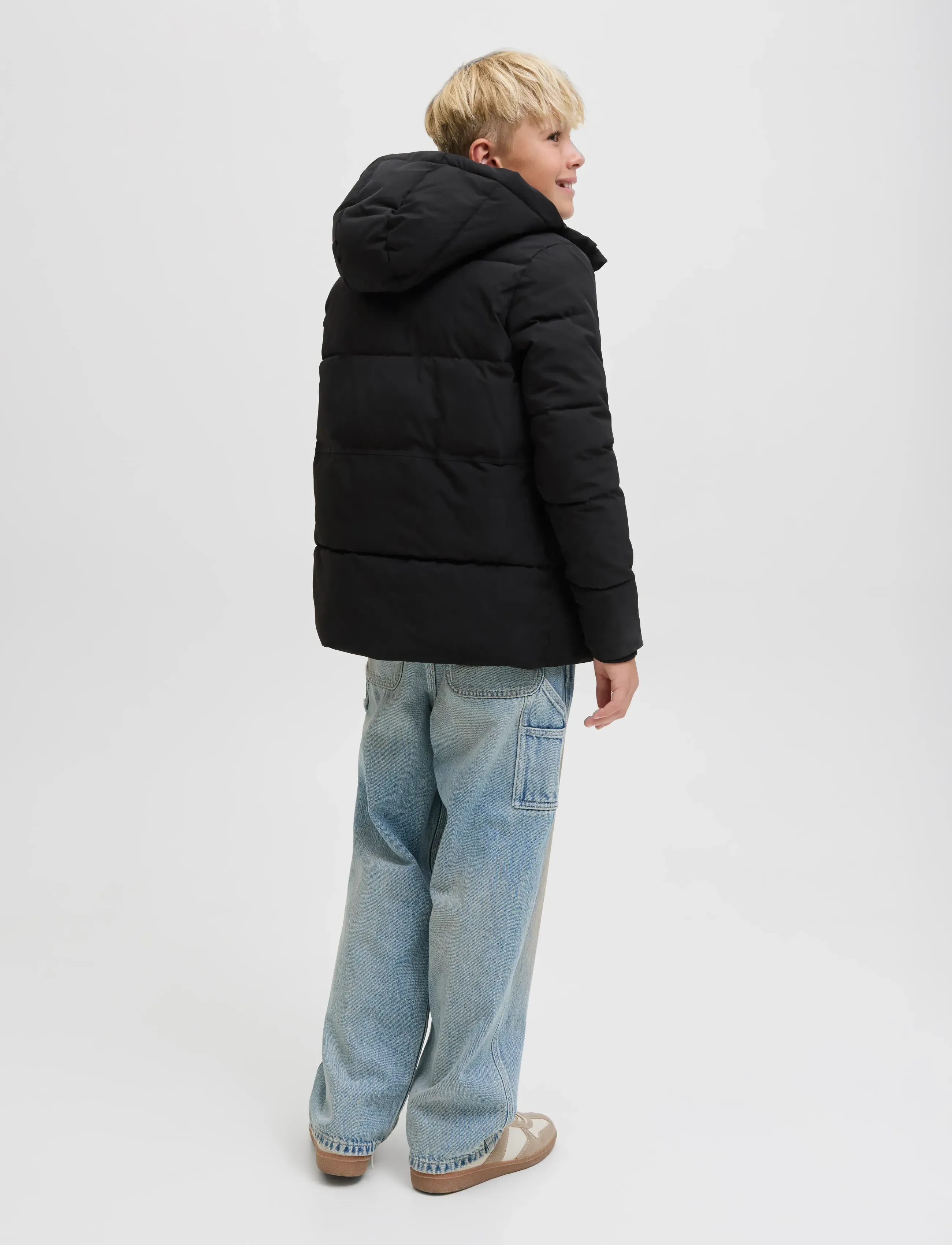 Jack & Jones - JJEOWEN PUFFER SN JNR - talvejope - black - 2