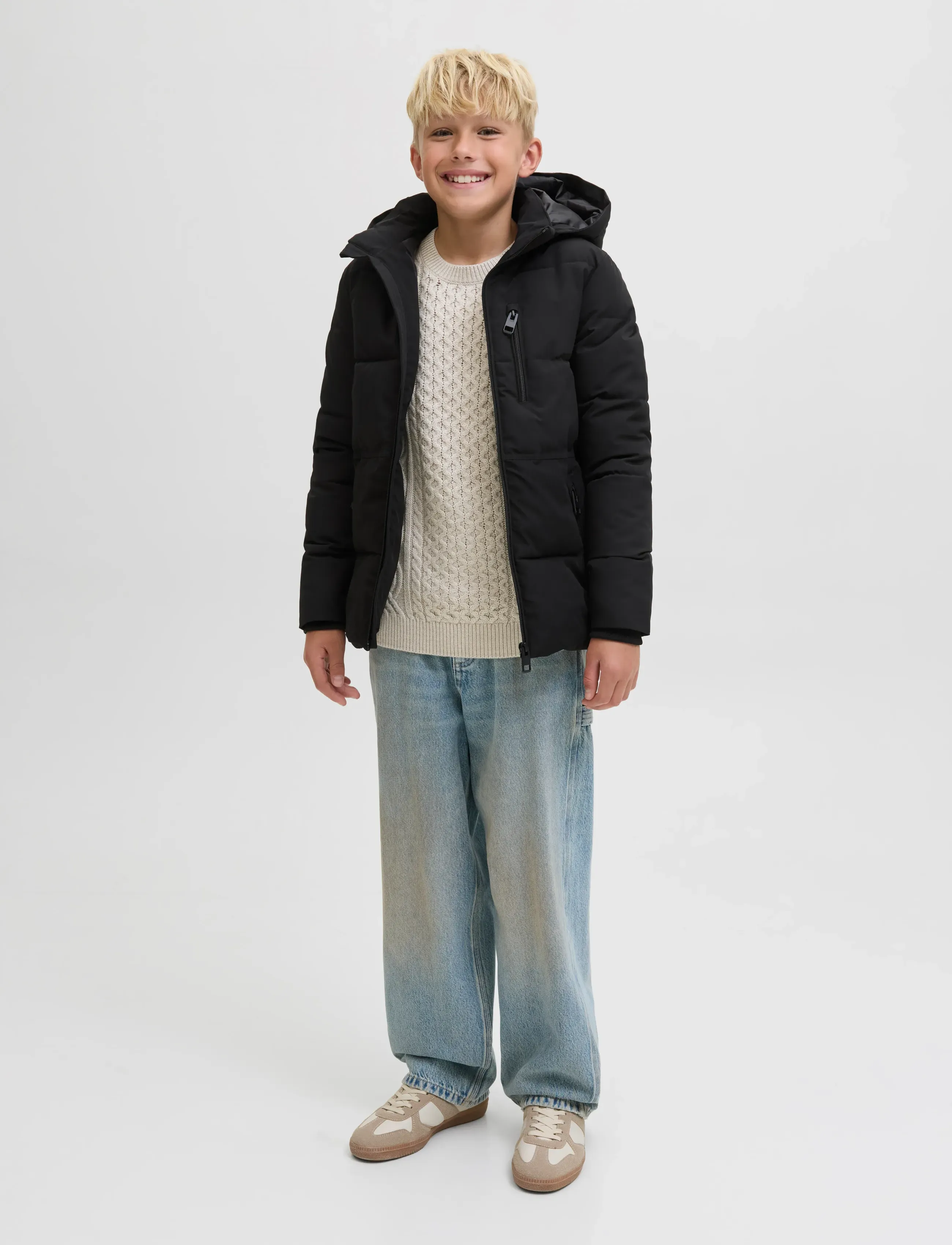 Jack & Jones - JJEOWEN PUFFER SN JNR - talvejope - black - 4
