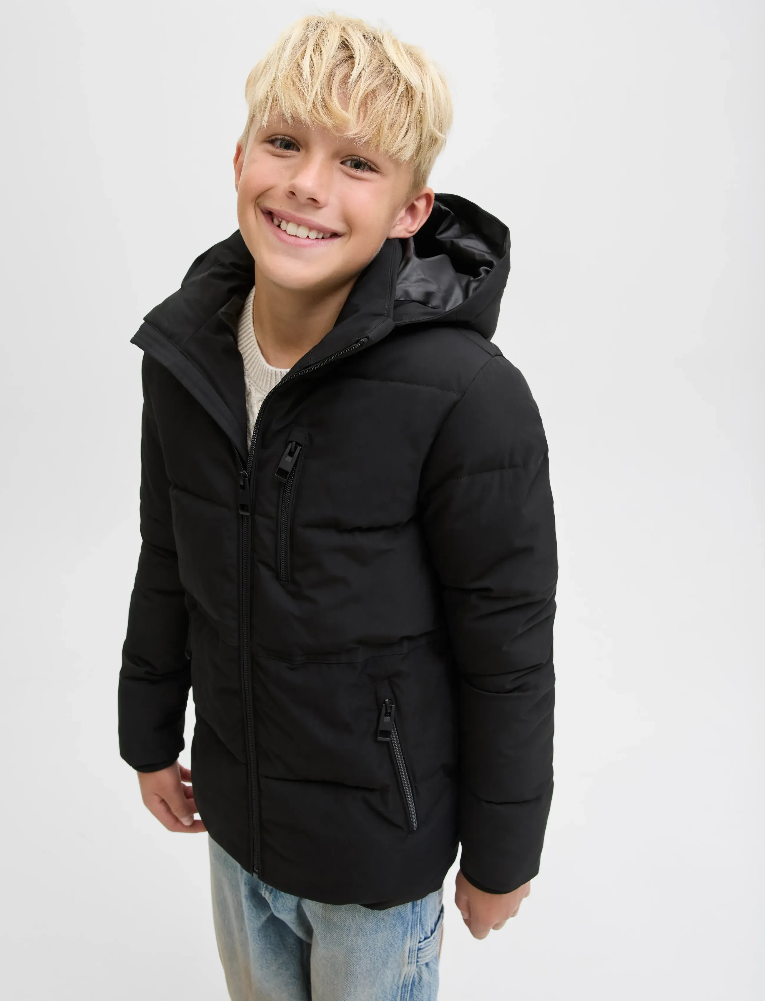 Jack & Jones - JJEOWEN PUFFER SN JNR - talvejope - black - 5