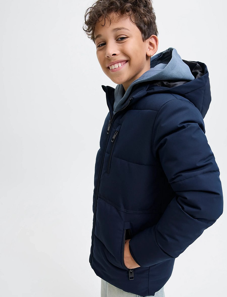 Jack & Jones - JJEOWEN PUFFER SN JNR - talvitakki - sky captain - 4