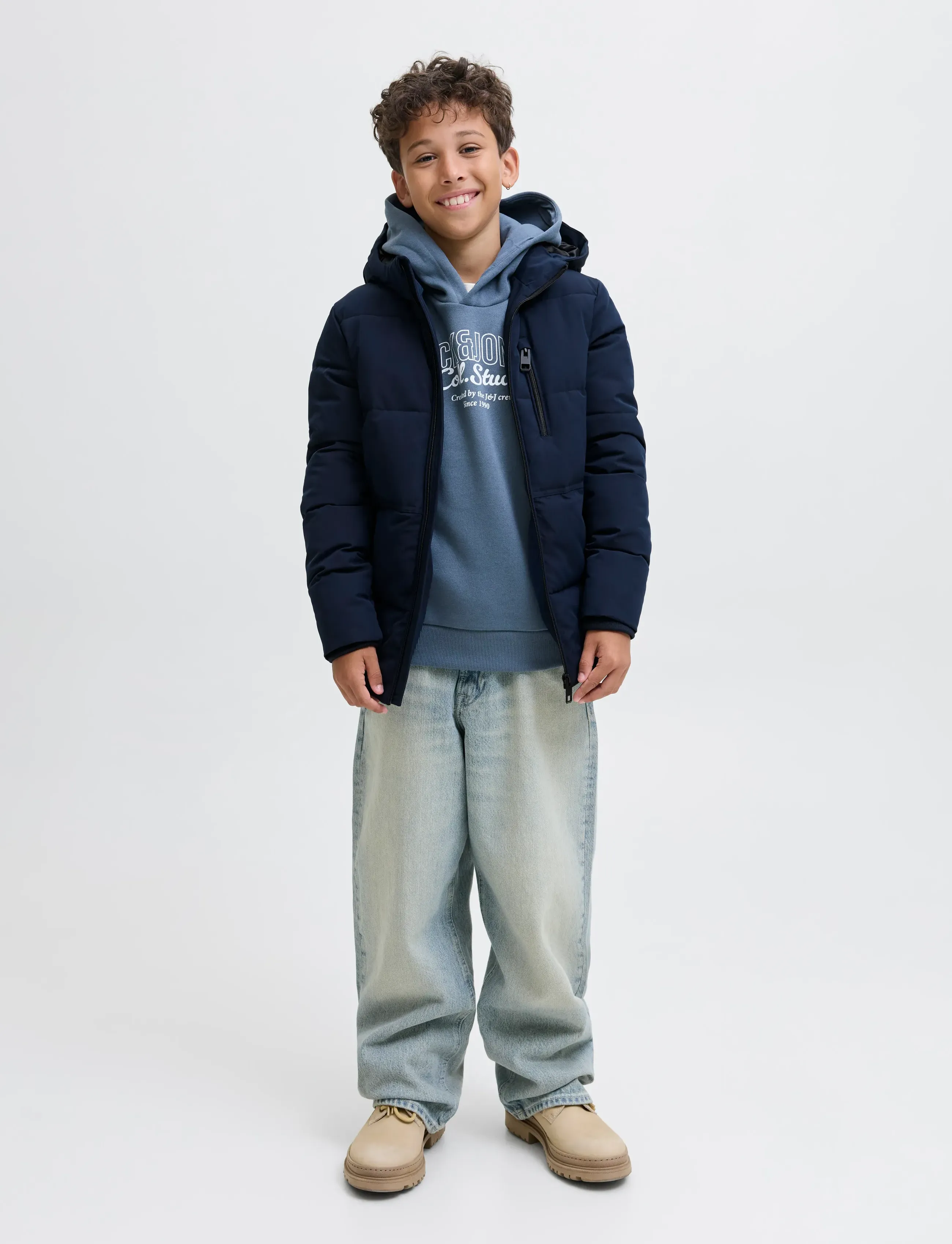 Jack & Jones - JJEOWEN PUFFER SN JNR - veste d'hiver - sky captain - 5
