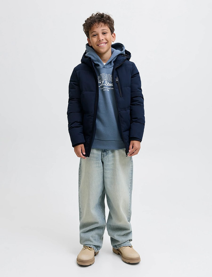 Jack & Jones - JJEOWEN PUFFER SN JNR - talvitakki - sky captain - 5