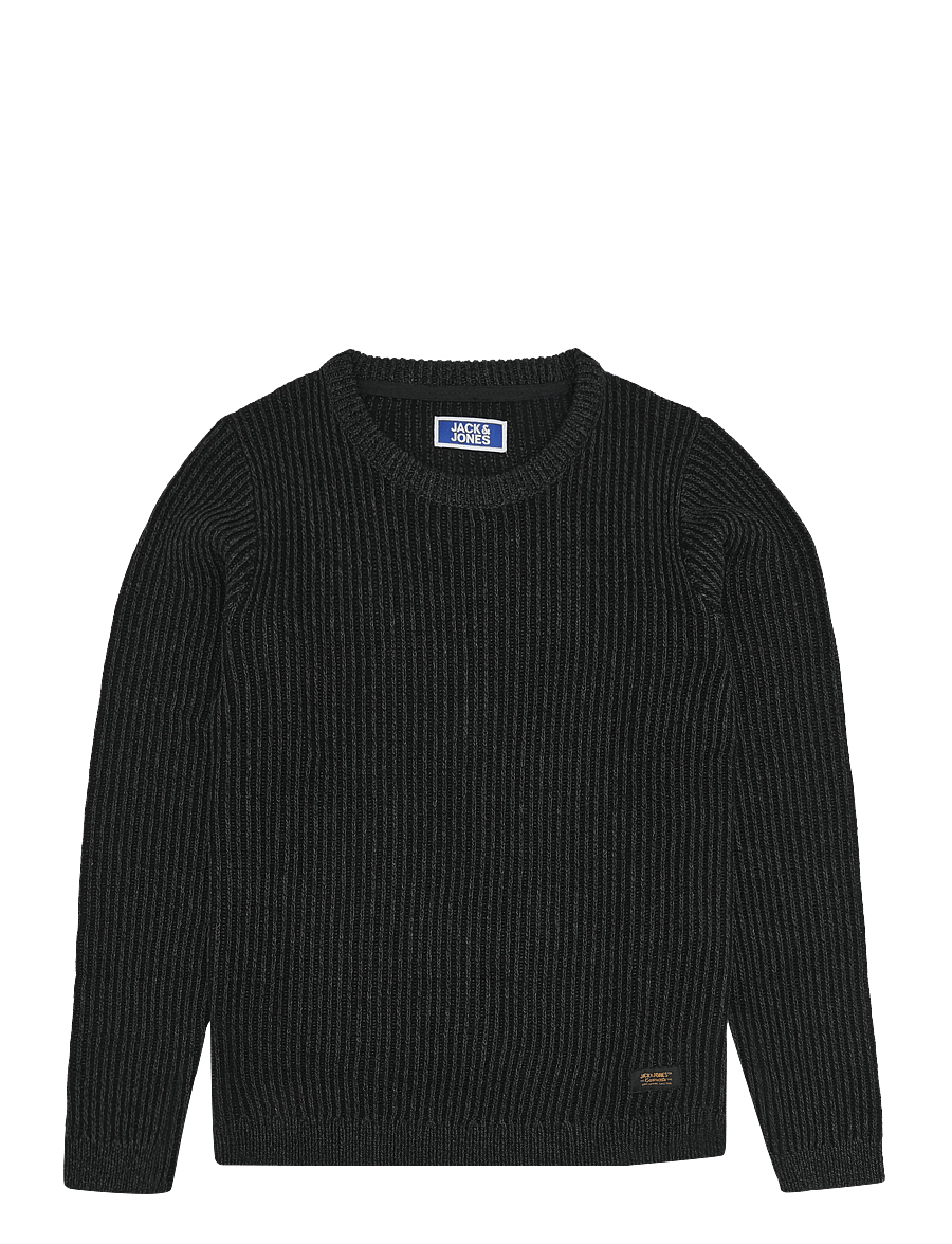 Jack & Jones - JJEDOVER KNIT CREW NECK JNR - megztiniai - black - 0