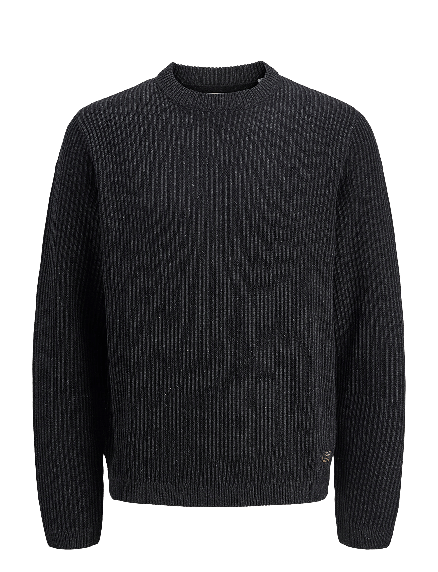 Jack & Jones - JJEDOVER KNIT CREW NECK JNR - black - 0