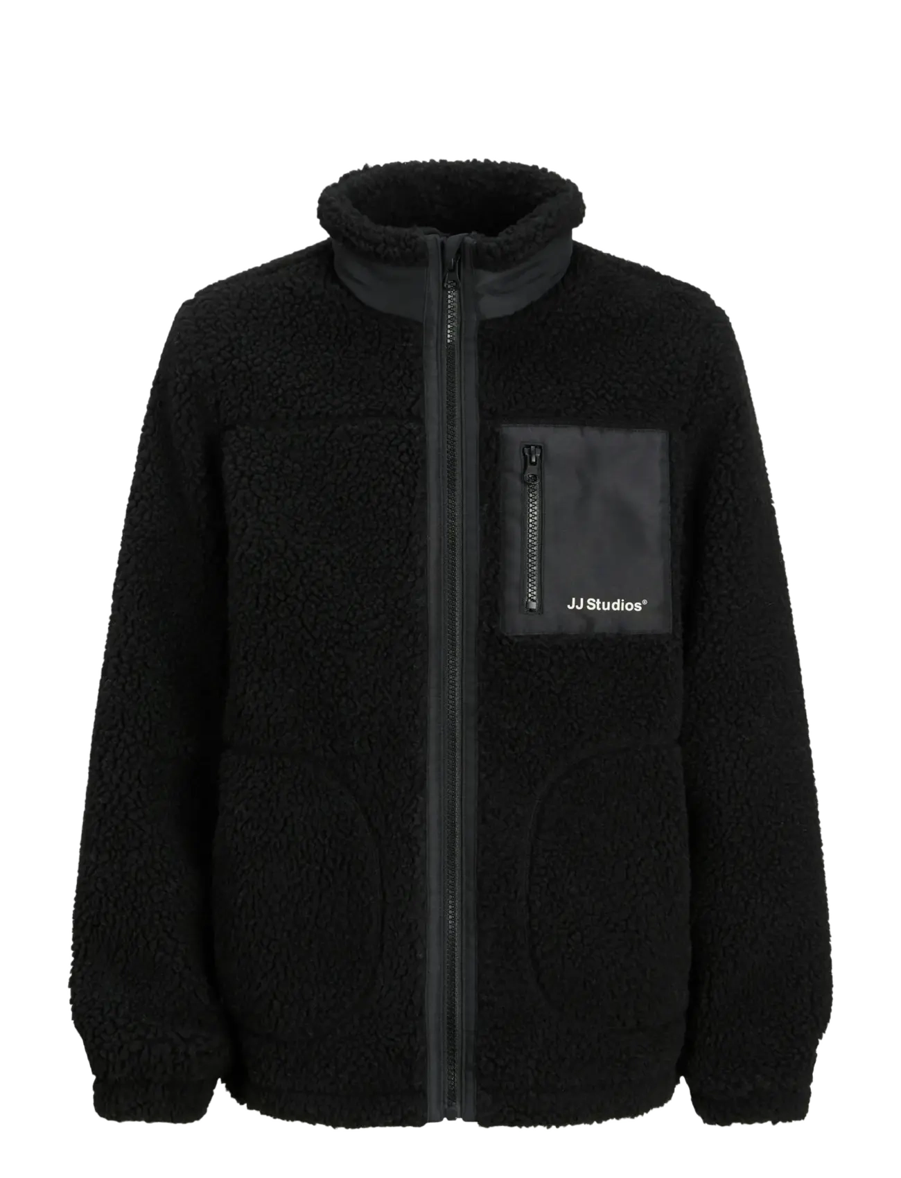 Jack & Jones JJESOHO TEDDY JACKET SN JNR - Fliis - BLACK / black