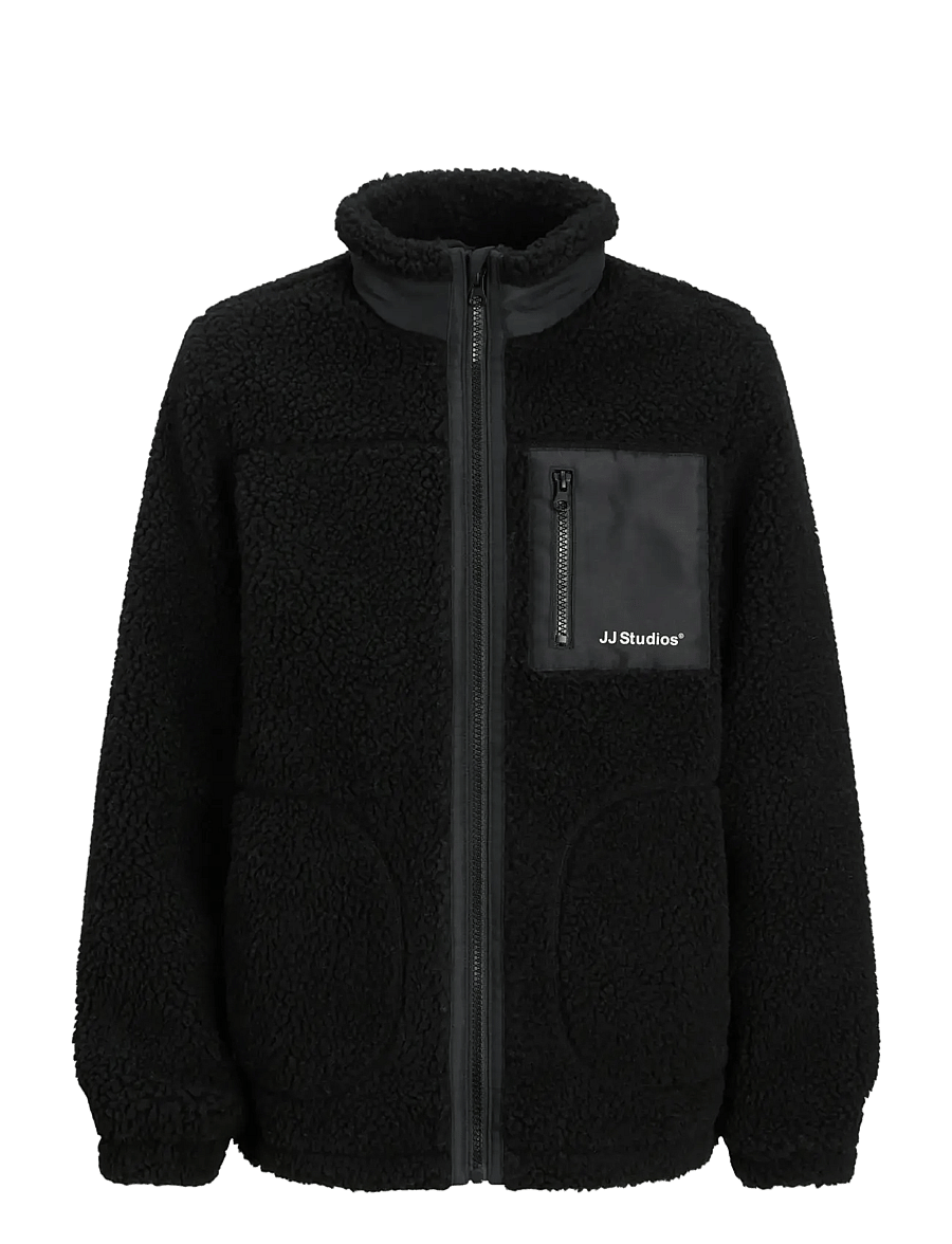 Jack & Jones - JJESOHO TEDDY JACKET SN JNR - fleecejacken - black - 1