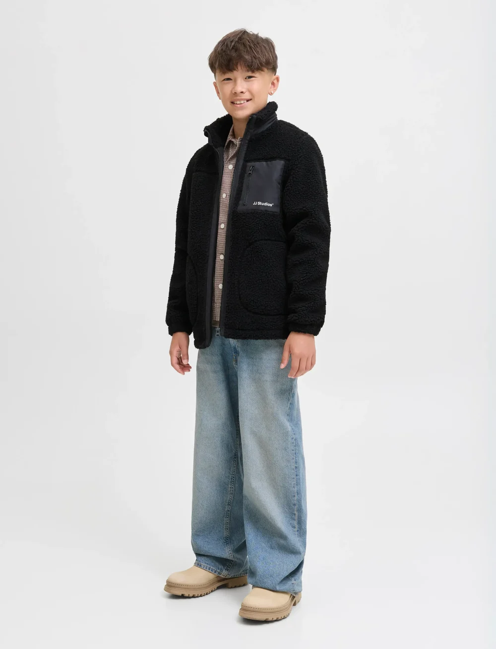 Jack & Jones - JJESOHO TEDDY JACKET SN JNR - fleecejacken - black - 3