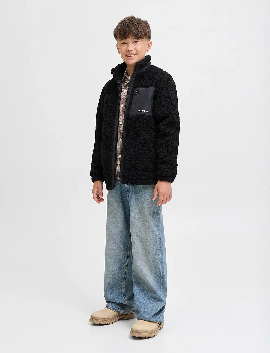 Jack & Jones - JJESOHO TEDDY JACKET SN JNR - fleecejacken - black - 3