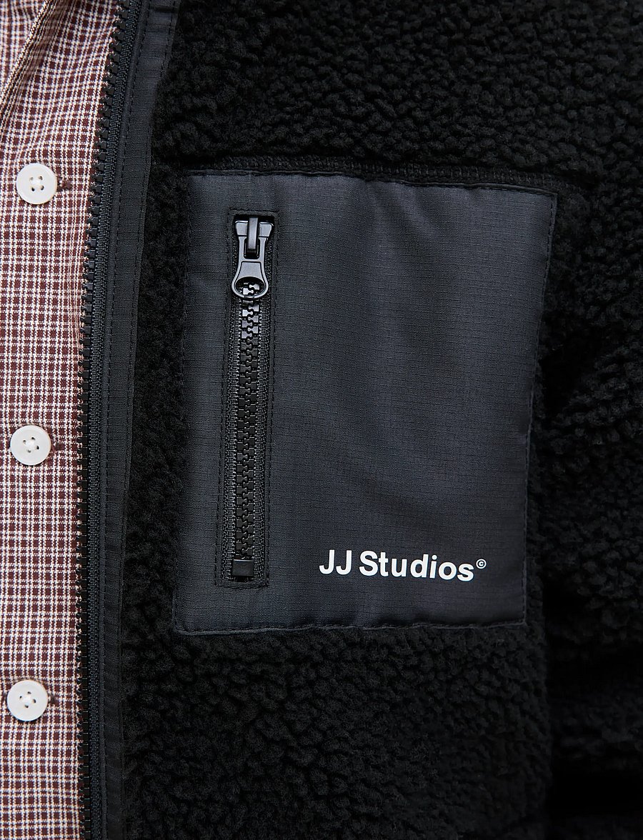 Jack & Jones - JJESOHO TEDDY JACKET SN JNR - fleecejacken - black - 4