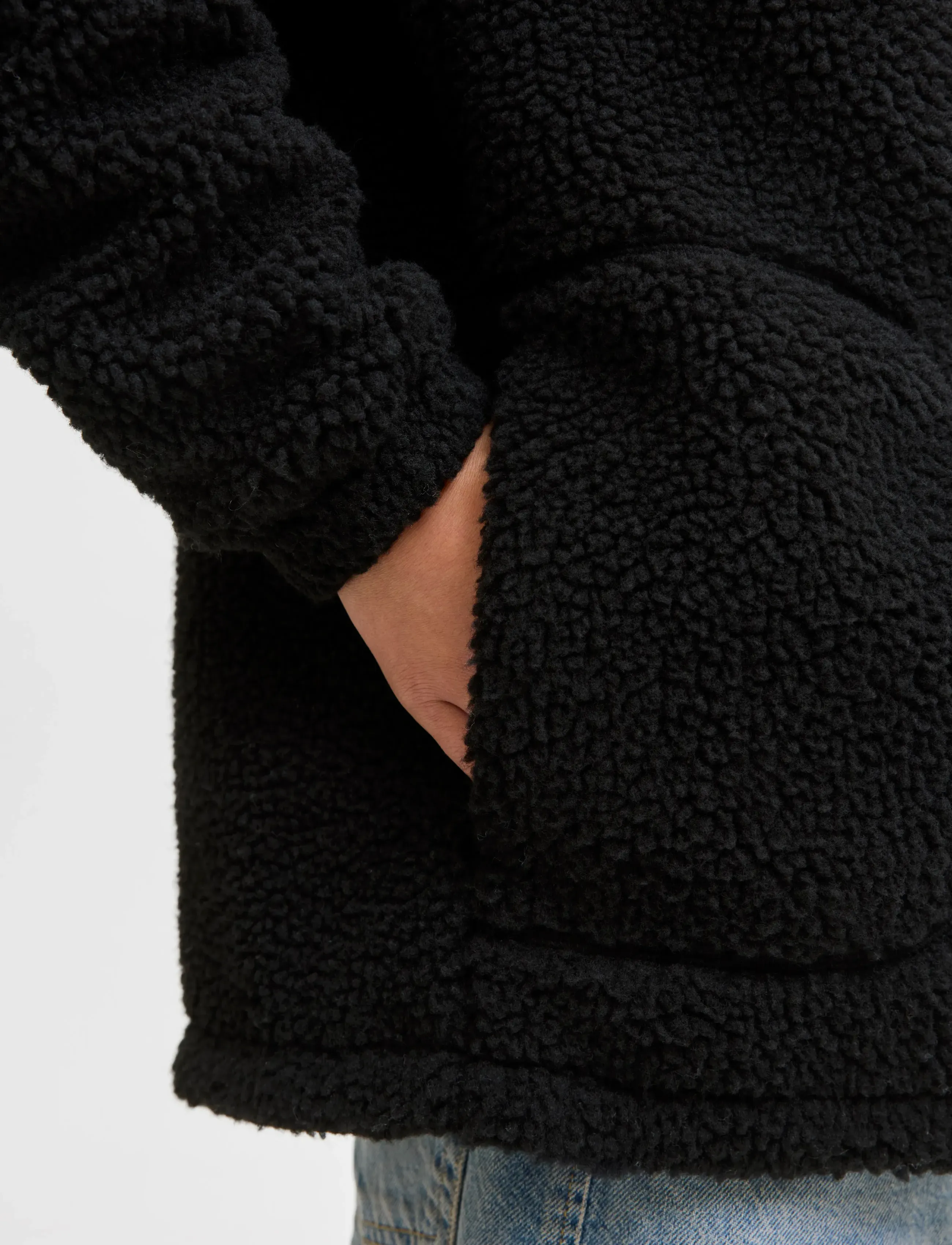 Jack & Jones - JJESOHO TEDDY JACKET SN JNR - efterårsjakker - black - 5