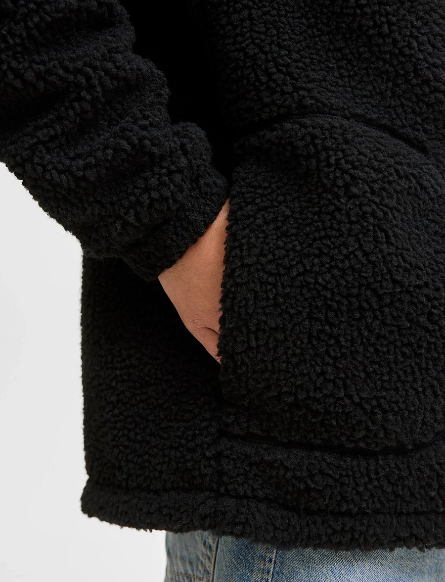 Jack & Jones - JJESOHO TEDDY JACKET SN JNR - fleecejacken - black - 5