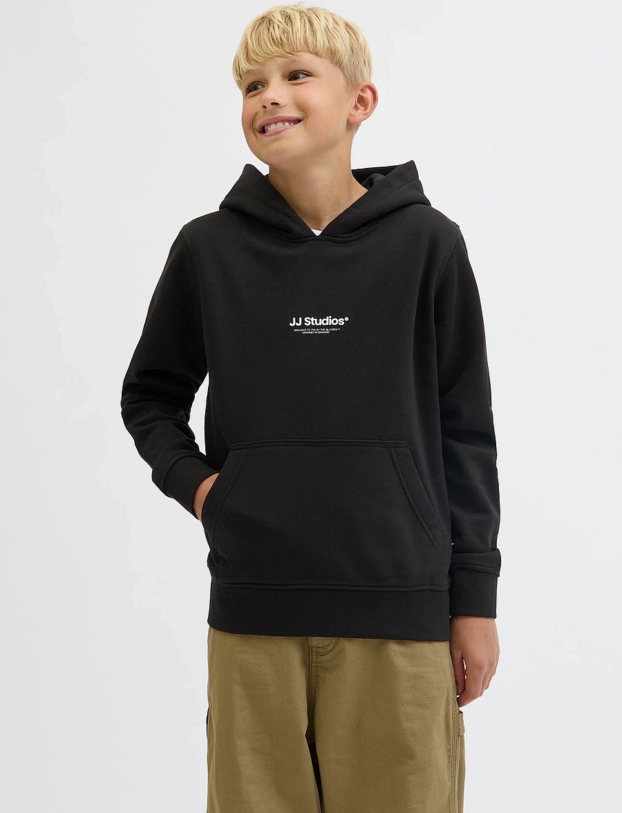 Jack & Jones - JJESOHO SWEAT HOOD NOOS JNR - huvtröjor - black - 0