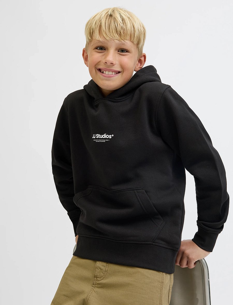 Jack & Jones - JJESOHO SWEAT HOOD NOOS JNR - huvtröjor - black - 5