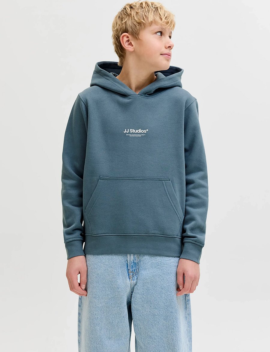 Jack & Jones - JJESOHO SWEAT HOOD NOOS JNR - hættetrøjer - blue mirage - 0