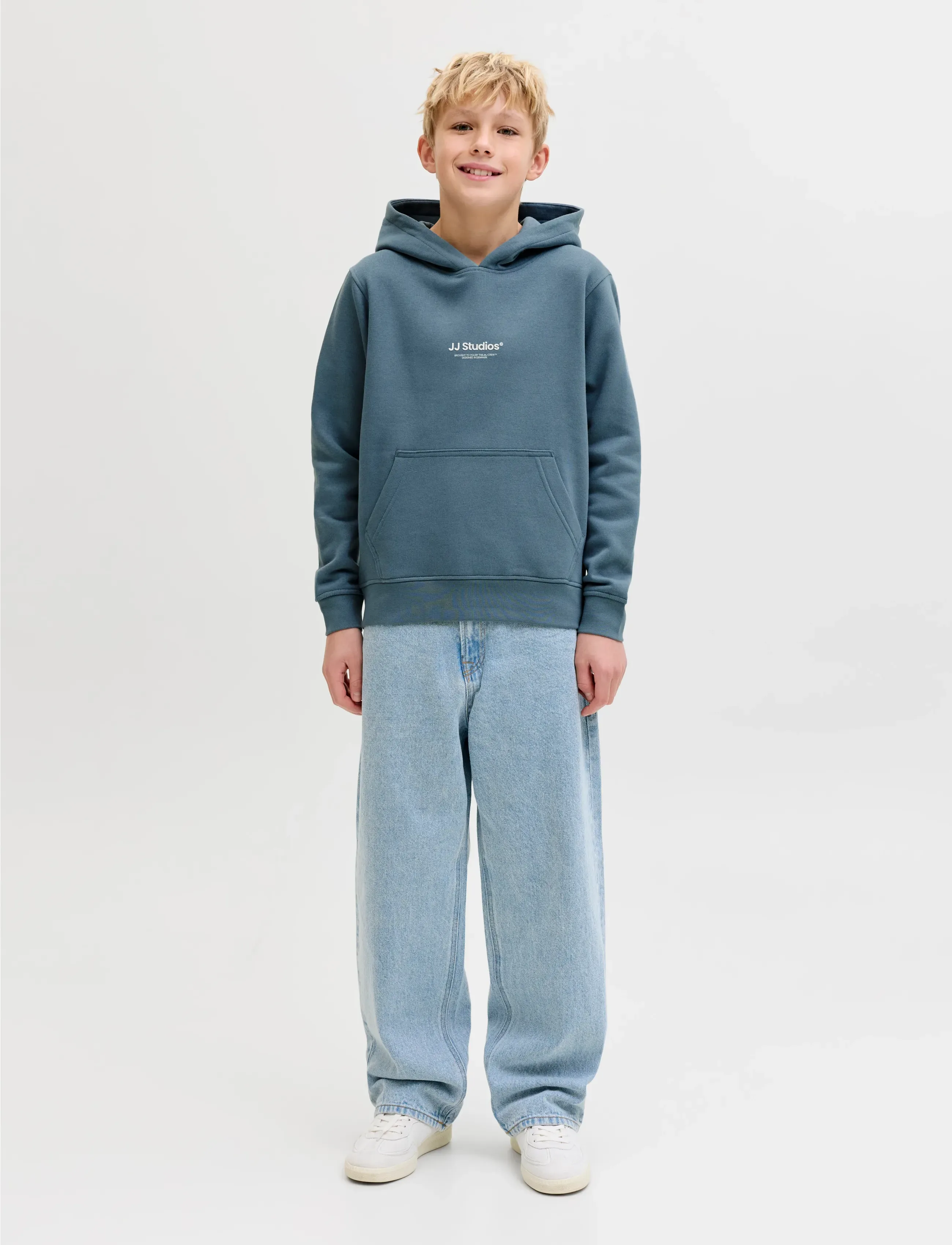 Jack & Jones - JJESOHO SWEAT HOOD NOOS JNR - hættetrøjer - blue mirage - 3
