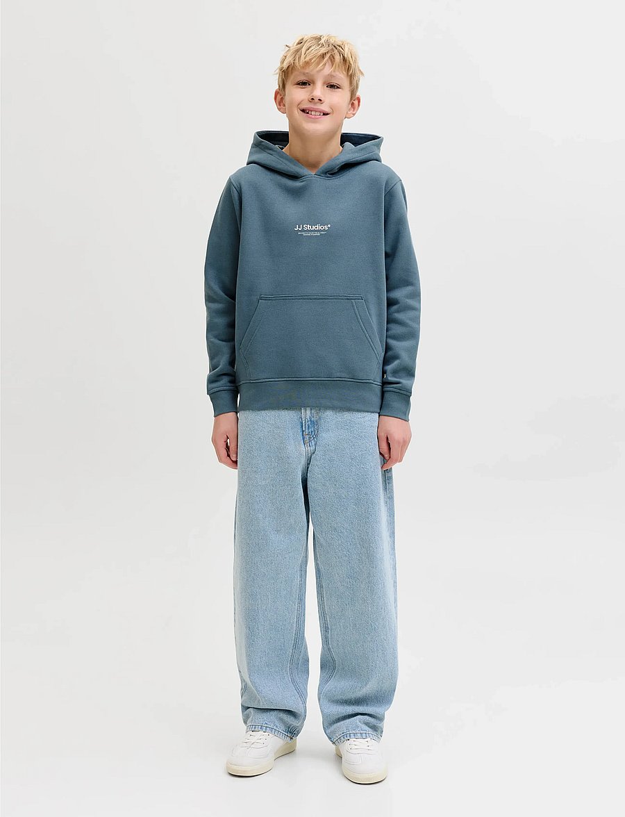 Jack & Jones - JJESOHO SWEAT HOOD NOOS JNR - hættetrøjer - blue mirage - 3
