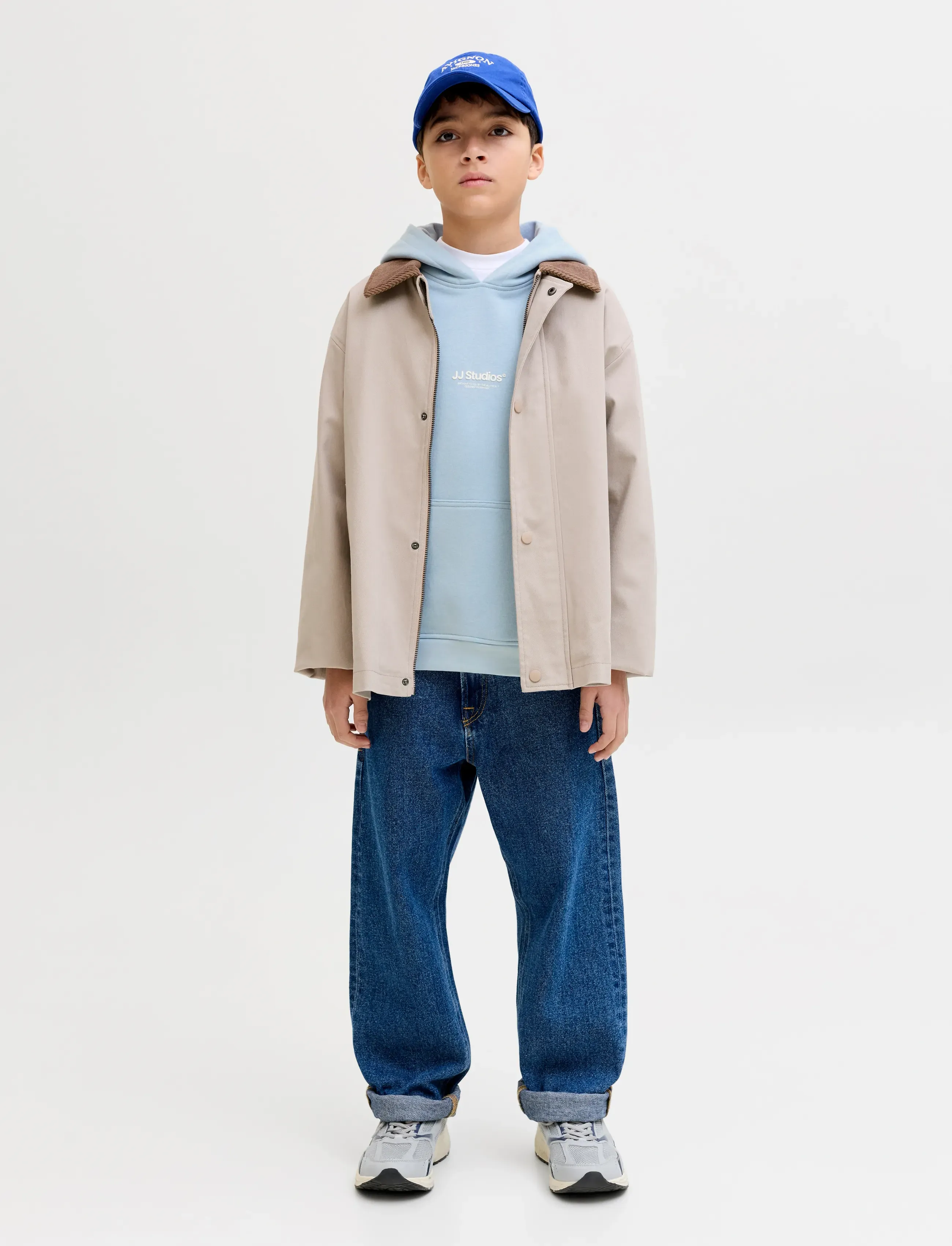Jack & Jones - JJESOHO SWEAT HOOD NOOS JNR - hættetrøjer - celestial blue - 3