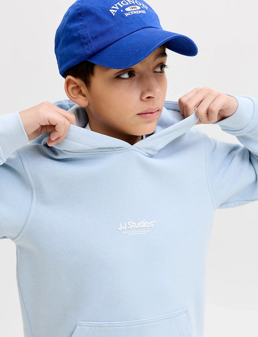 Jack & Jones - JJESOHO SWEAT HOOD NOOS JNR - kapuzenpullover - celestial blue - 5