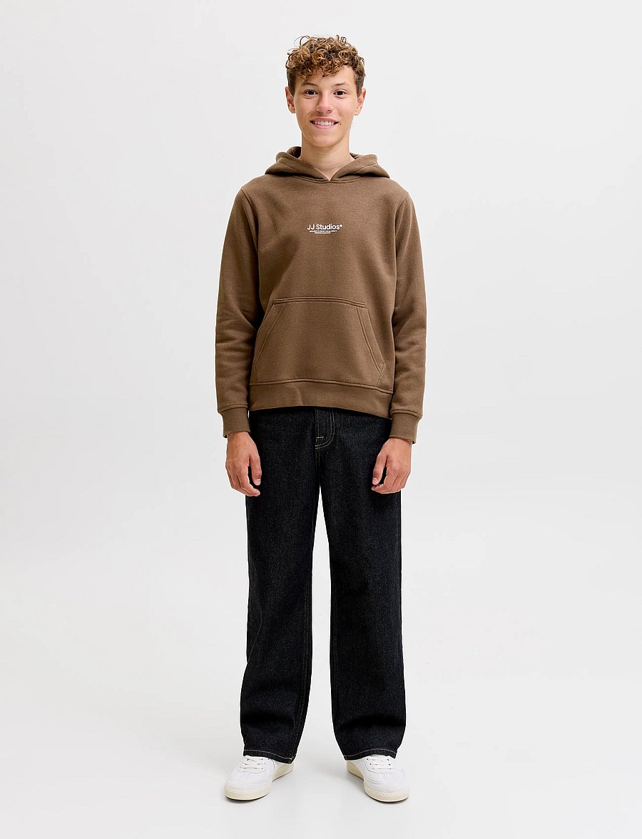 Jack & Jones - JJESOHO SWEAT HOOD NOOS JNR - huvtröjor - cocoa - 4