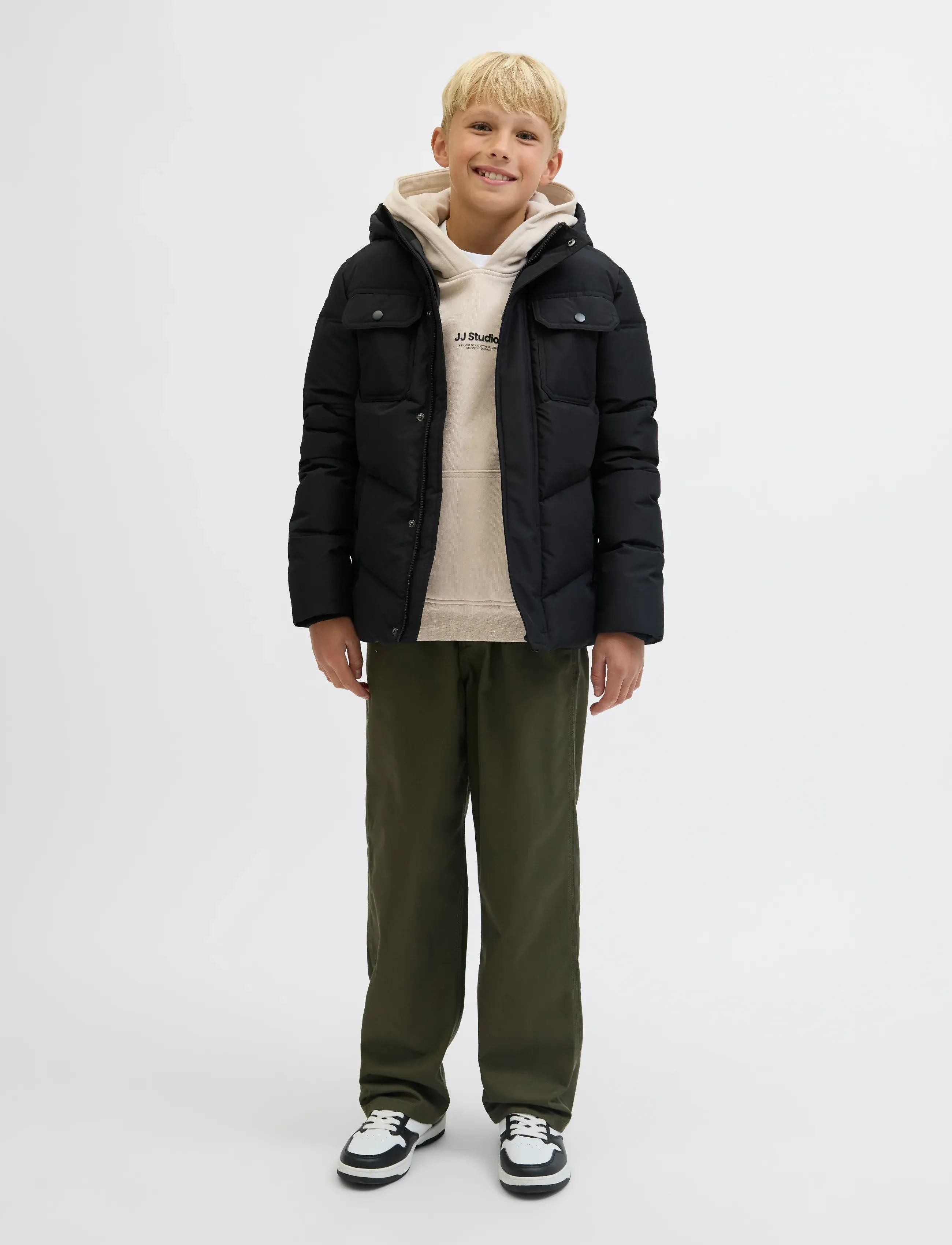 Jack & Jones - JJESOHO SWEAT HOOD NOOS JNR - hættetrøjer - moonbeam - 3