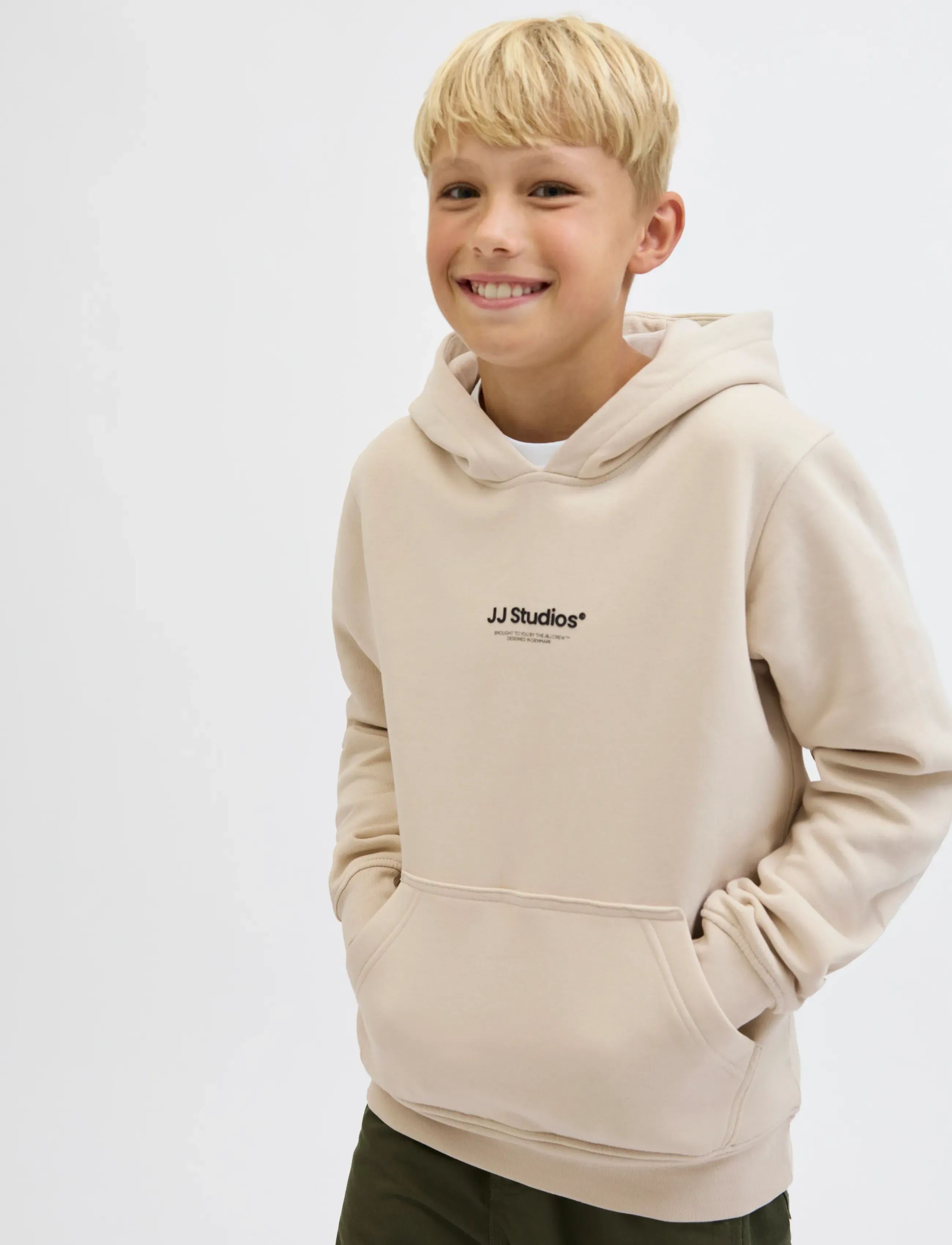 Jack & Jones - JJESOHO SWEAT HOOD NOOS JNR - hættetrøjer - moonbeam - 5