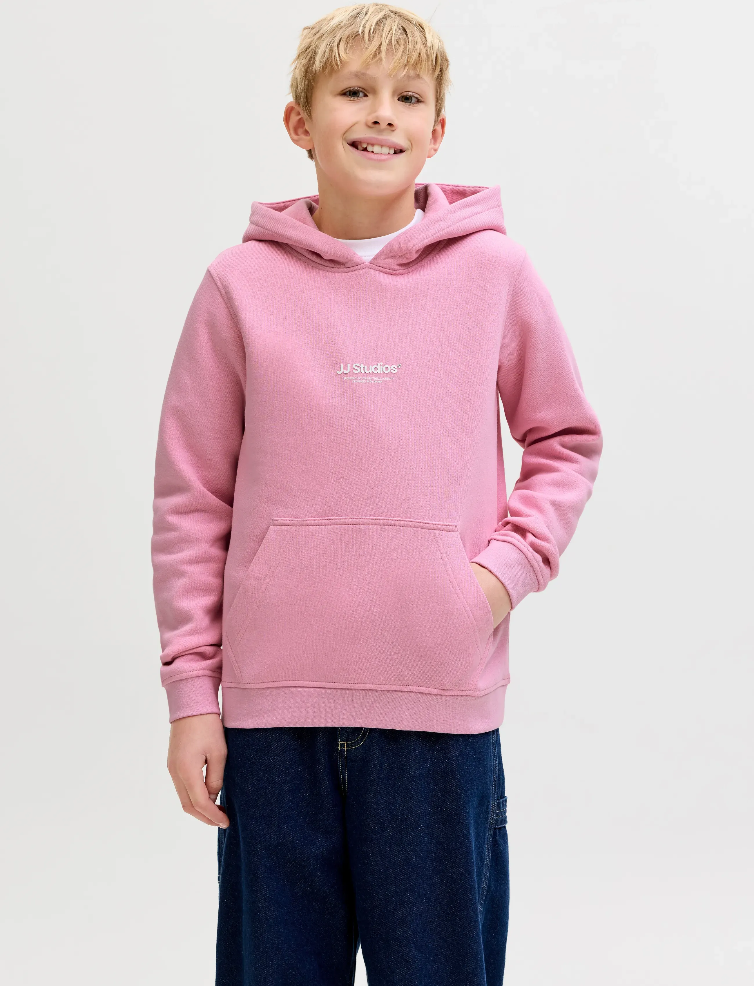 Jack & Jones JJESOHO SWEAT HOOD NOOS JNR - Hættetrøjer - PRISM PINK / pink/rose