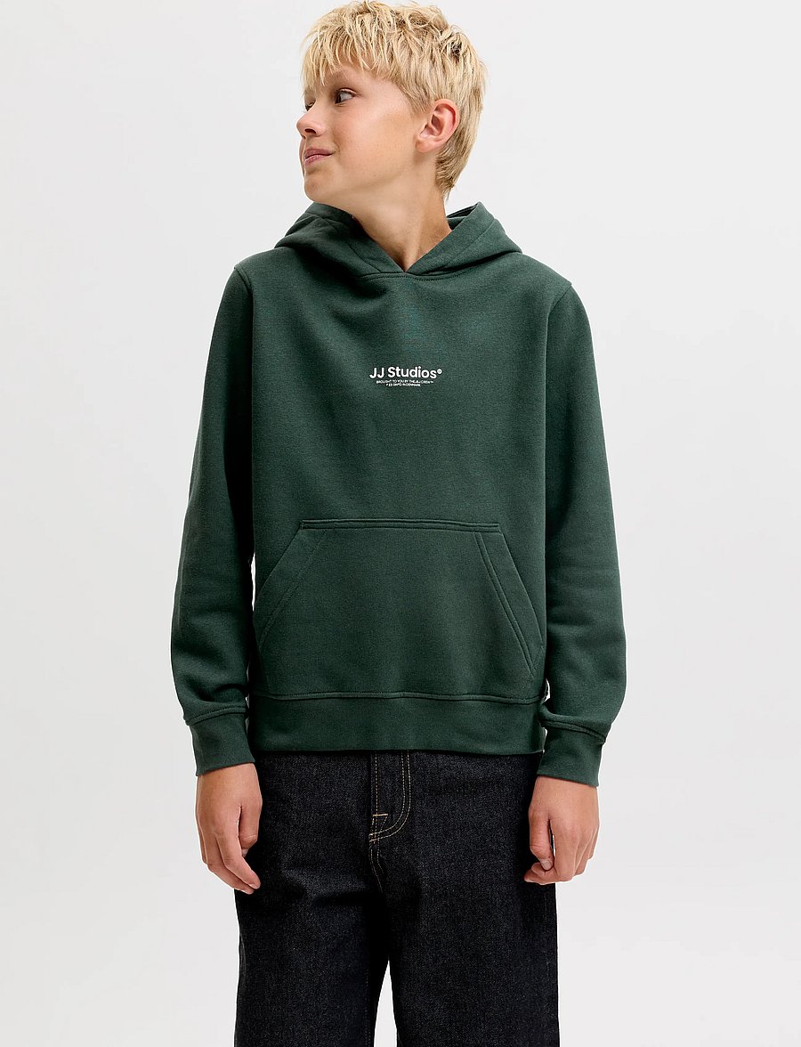 Jack & Jones - JJESOHO SWEAT HOOD NOOS JNR - hættetrøjer - scarab - 0