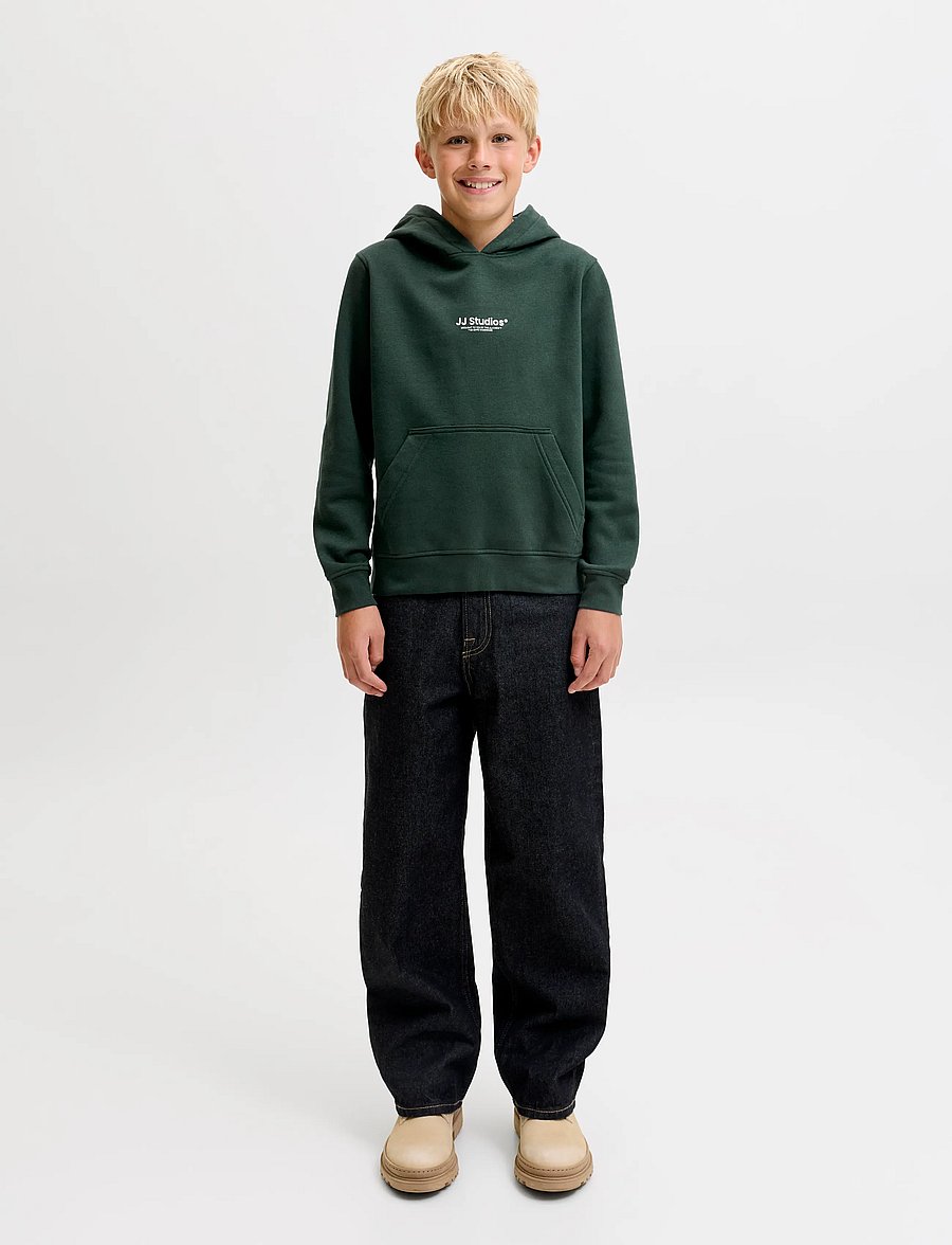 Jack & Jones - JJESOHO SWEAT HOOD NOOS JNR - hættetrøjer - scarab - 4