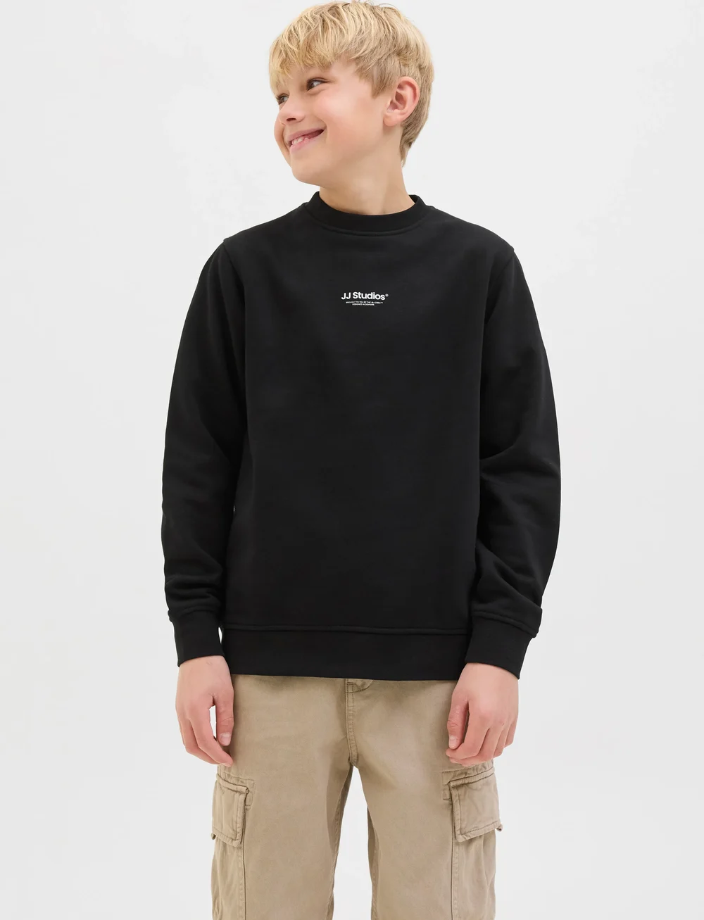 Jack & Jones - JJESOHO SWEAT CREW NECK SN JNR - sweatshirts - black - 0