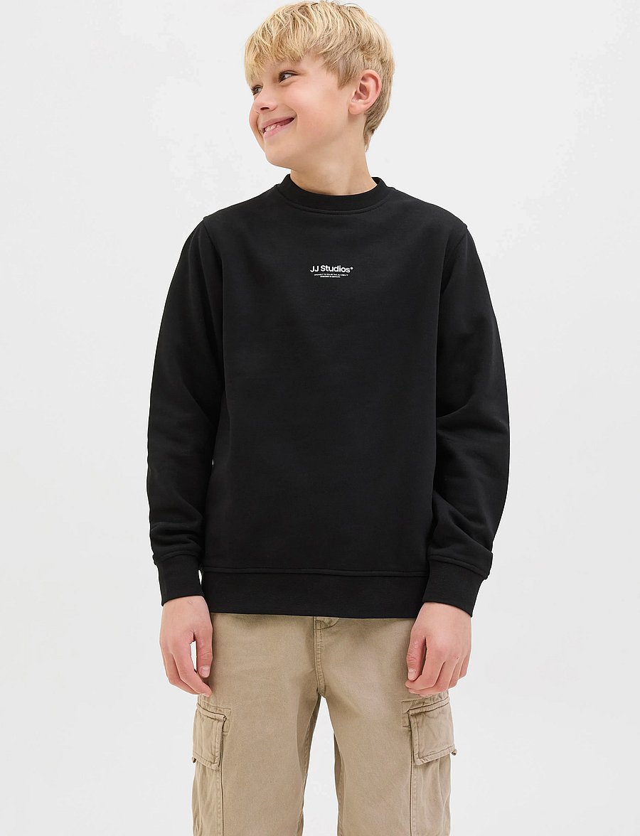 Jack & Jones - JJESOHO SWEAT CREW NECK SN JNR - sweatshirts - black - 0