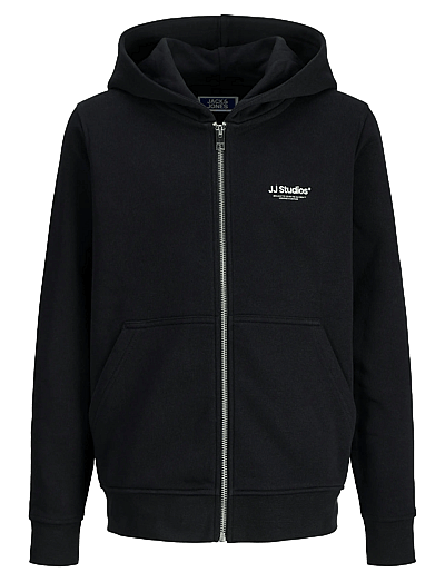 Jack & Jones JJESOHO SWEAT ZIP HOOD NOOS JNR - Kinder 2 bis 8 Jahren - BLACK / black