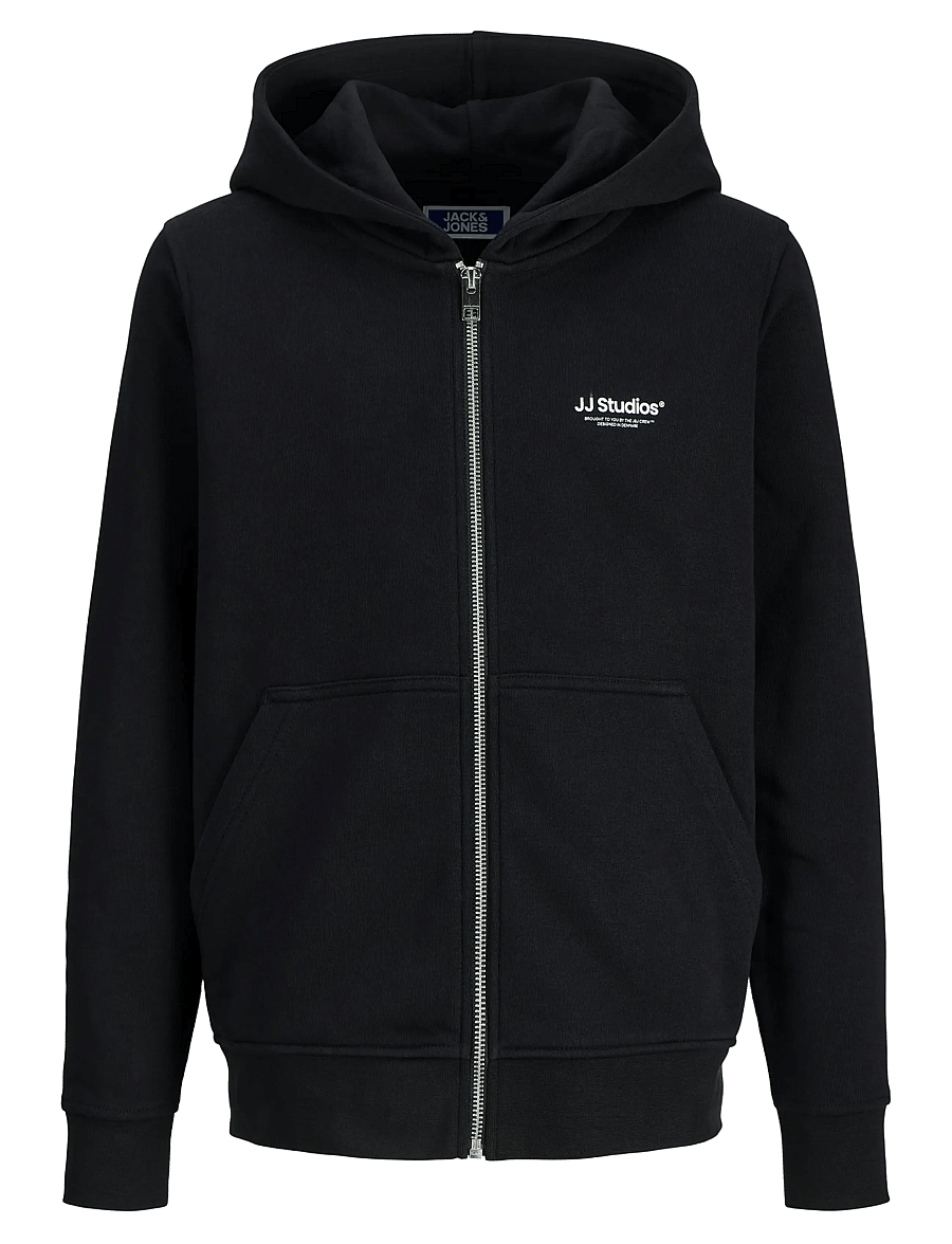 Jack & Jones - JJESOHO SWEAT ZIP HOOD NOOS JNR - kapuzenpullover - black - 1