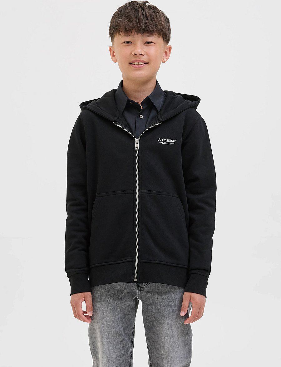 Jack & Jones - JJESOHO SWEAT ZIP HOOD NOOS JNR - kapuzenpullover - black - 0