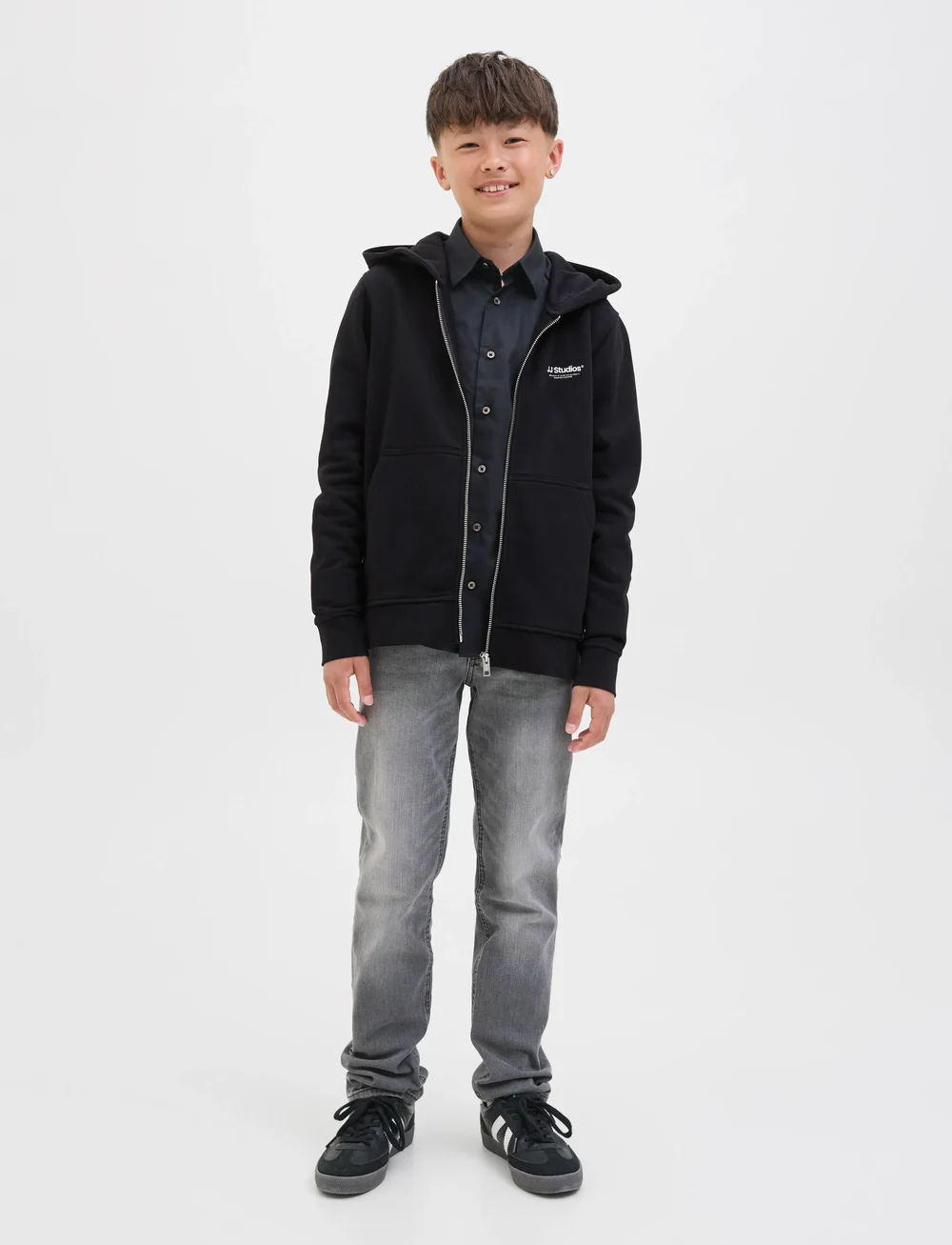 Jack & Jones - JJESOHO SWEAT ZIP HOOD NOOS JNR - kapuzenpullover - black - 3