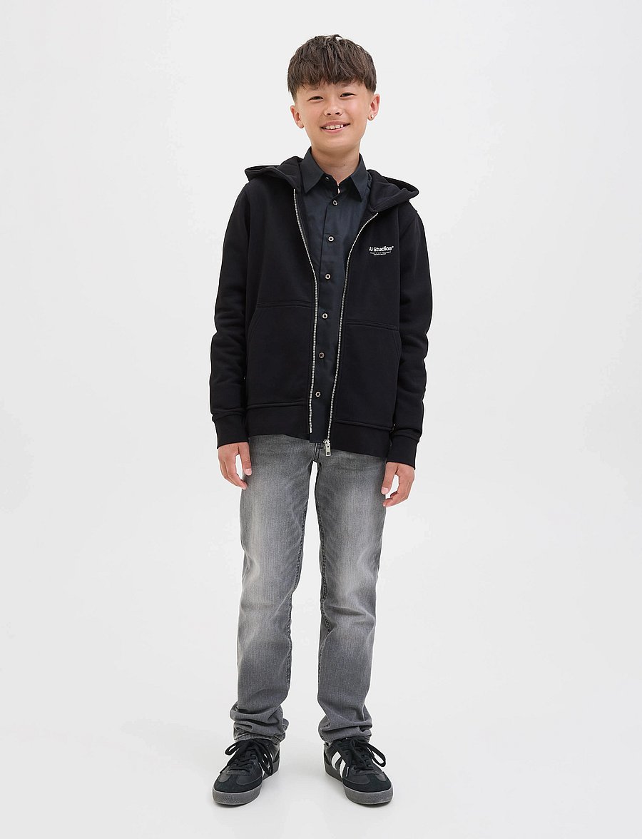 Jack & Jones - JJESOHO SWEAT ZIP HOOD NOOS JNR - kapuzenpullover - black - 3
