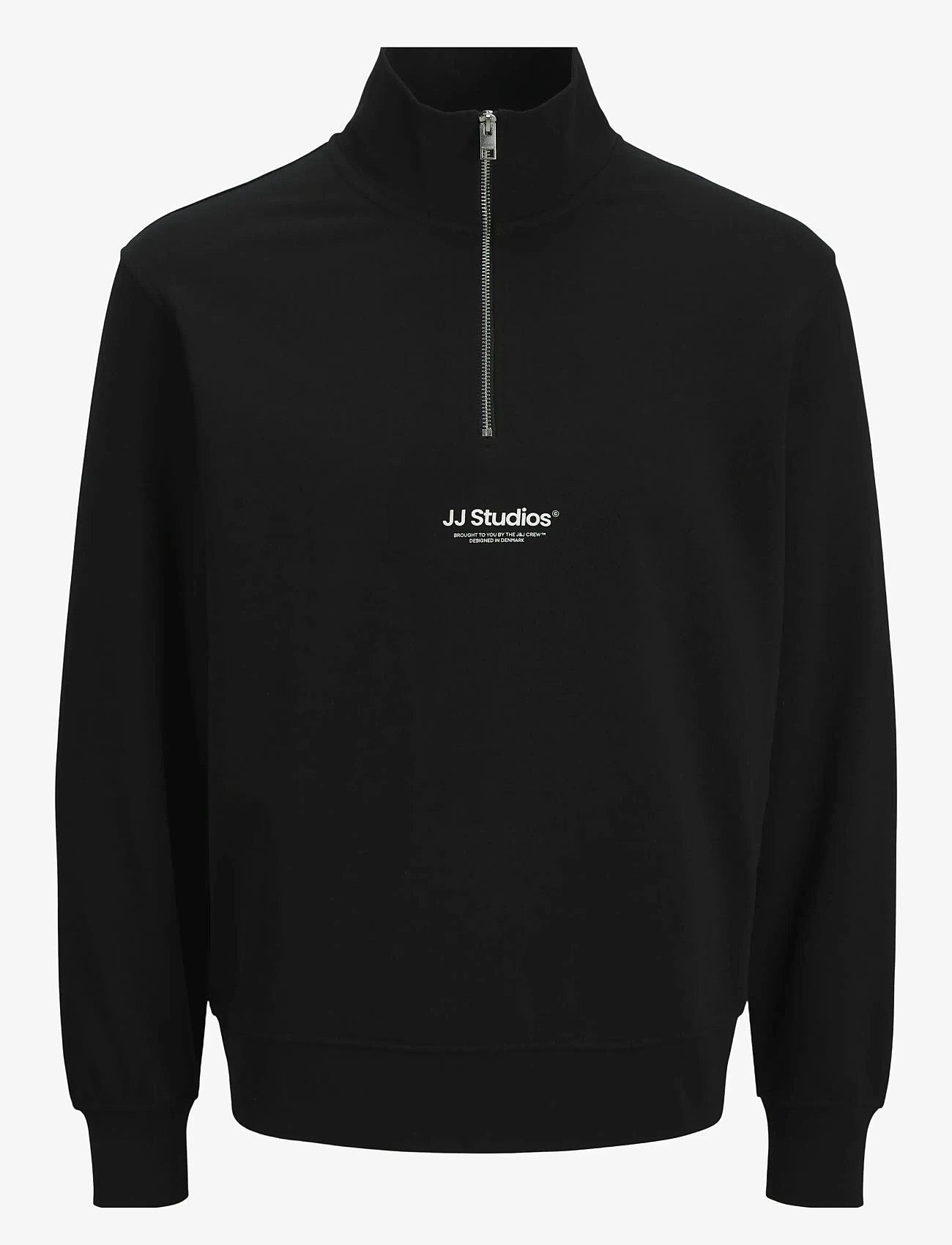 Jack & Jones - JJESOHO SWEAT QUARTER ZIP HN NOOS JNR - sweatshirts - black - 1