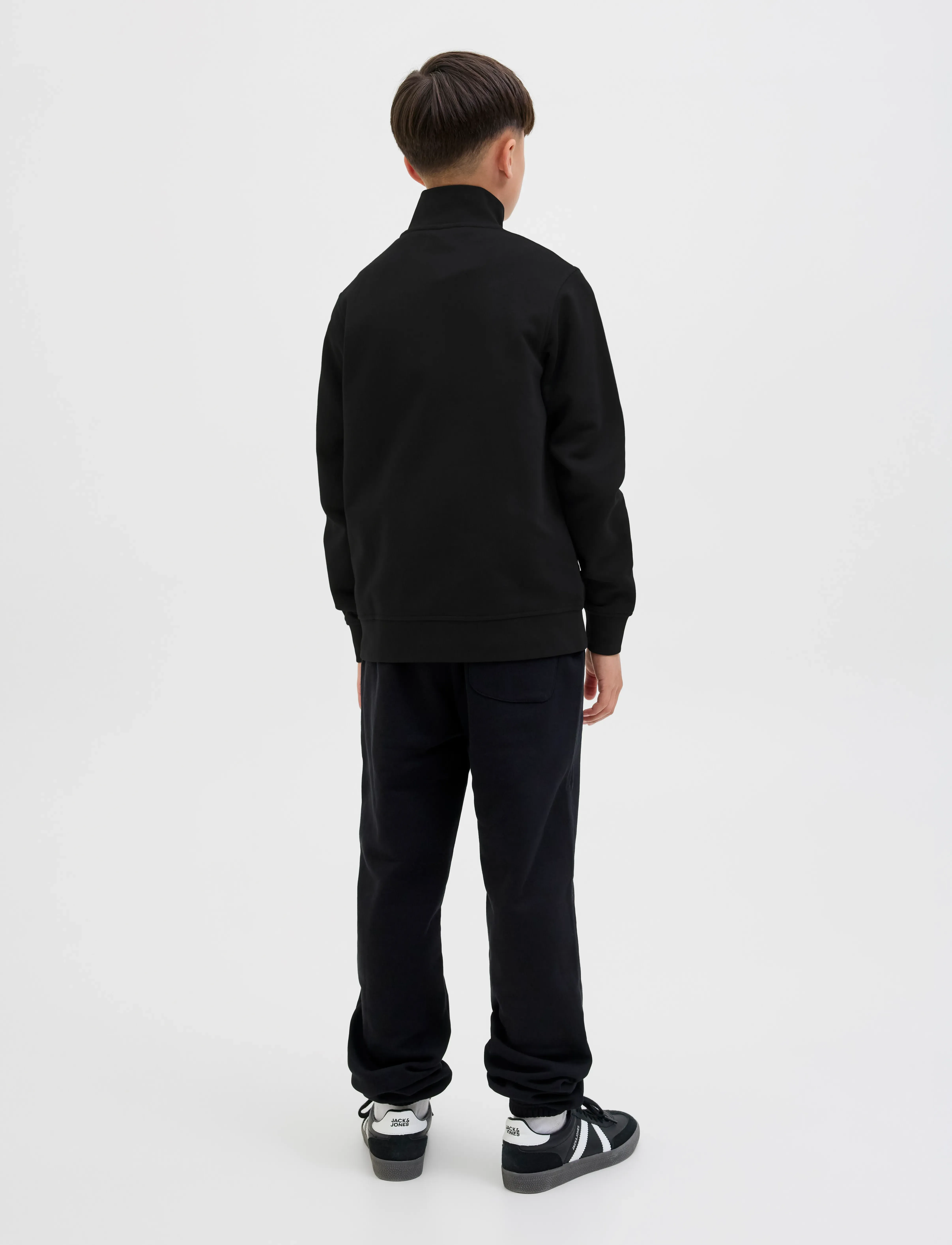 Jack & Jones - JJESOHO SWEAT QUARTER ZIP HN NOOS JNR - joggingpeysur - black - 2