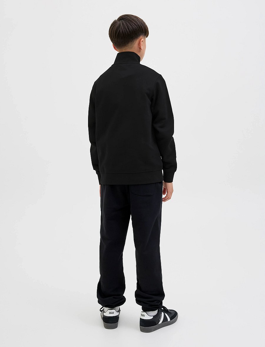 Jack & Jones - JJESOHO SWEAT QUARTER ZIP HN NOOS JNR - sweatshirts - black - 2