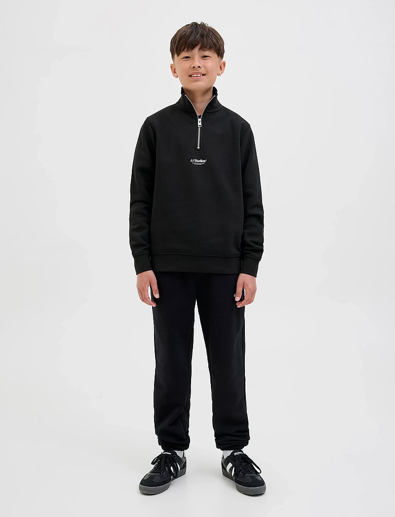 Jack & Jones - JJESOHO SWEAT QUARTER ZIP HN NOOS JNR - sweatshirts - black - 5