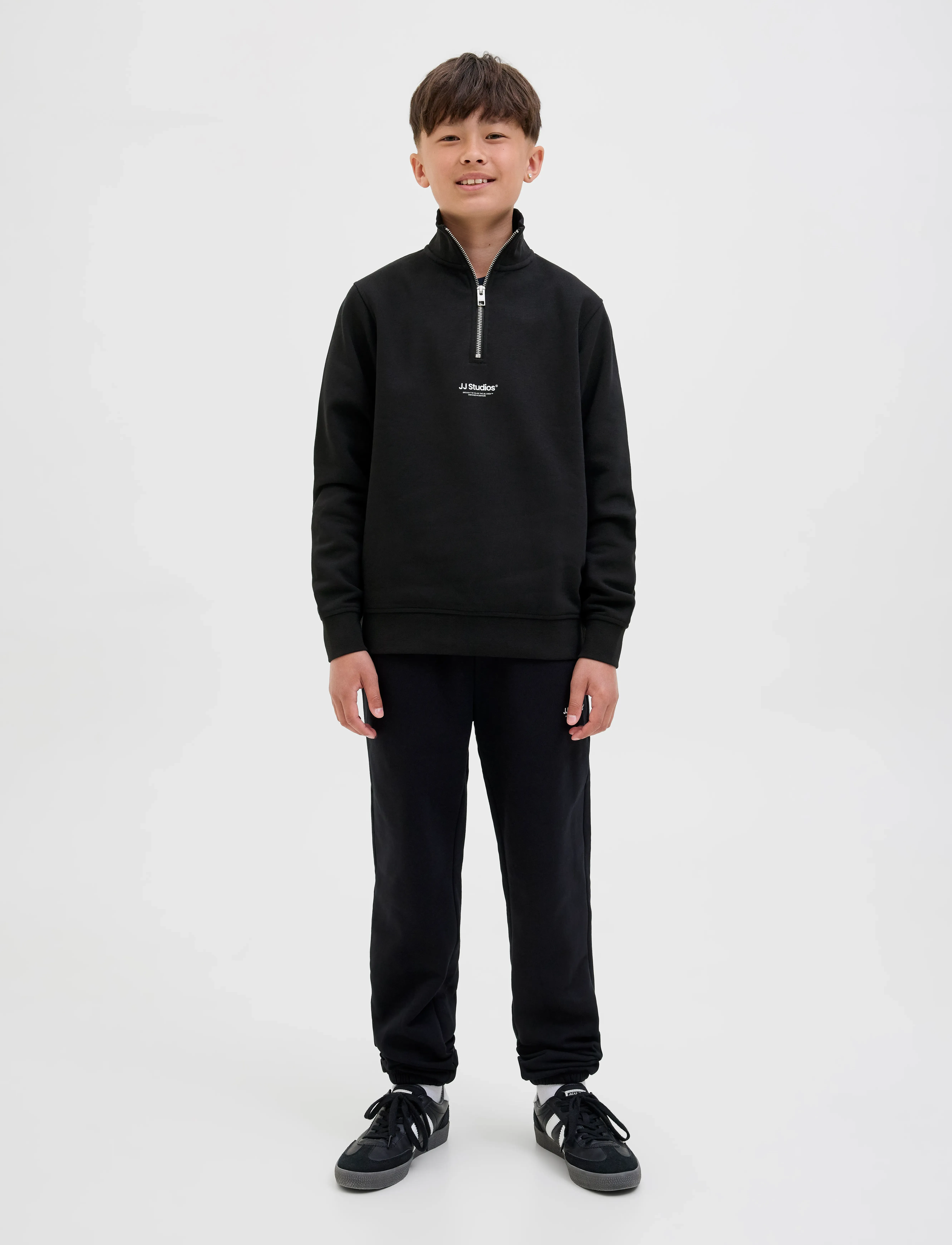 Jack & Jones - JJESOHO SWEAT QUARTER ZIP HN NOOS JNR - joggingpeysur - black - 5