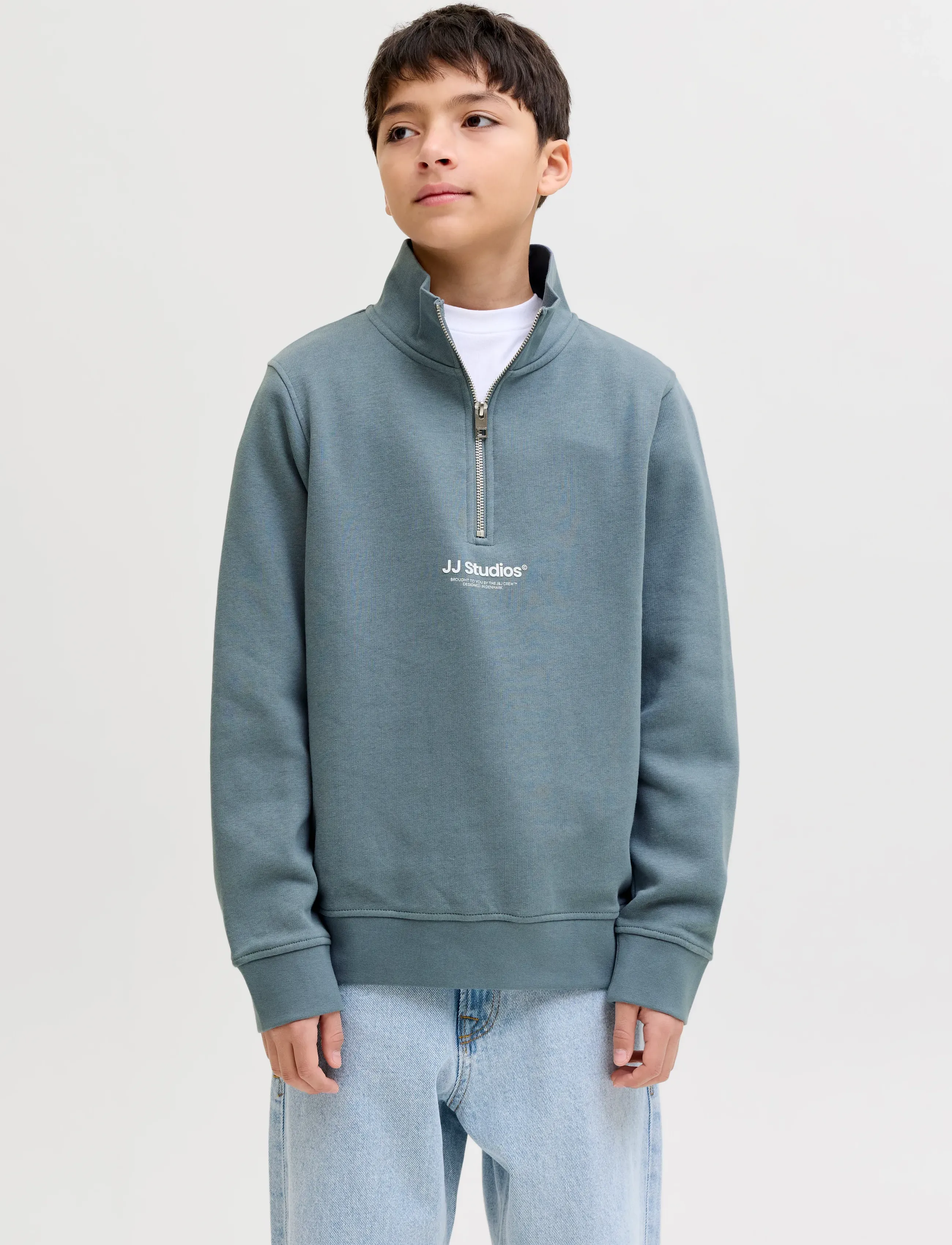 Jack & Jones JJESOHO SWEAT QUARTER ZIP HN NOOS JNR - Sweatshirts & Hoodies - BLUE MIRAGE / blue