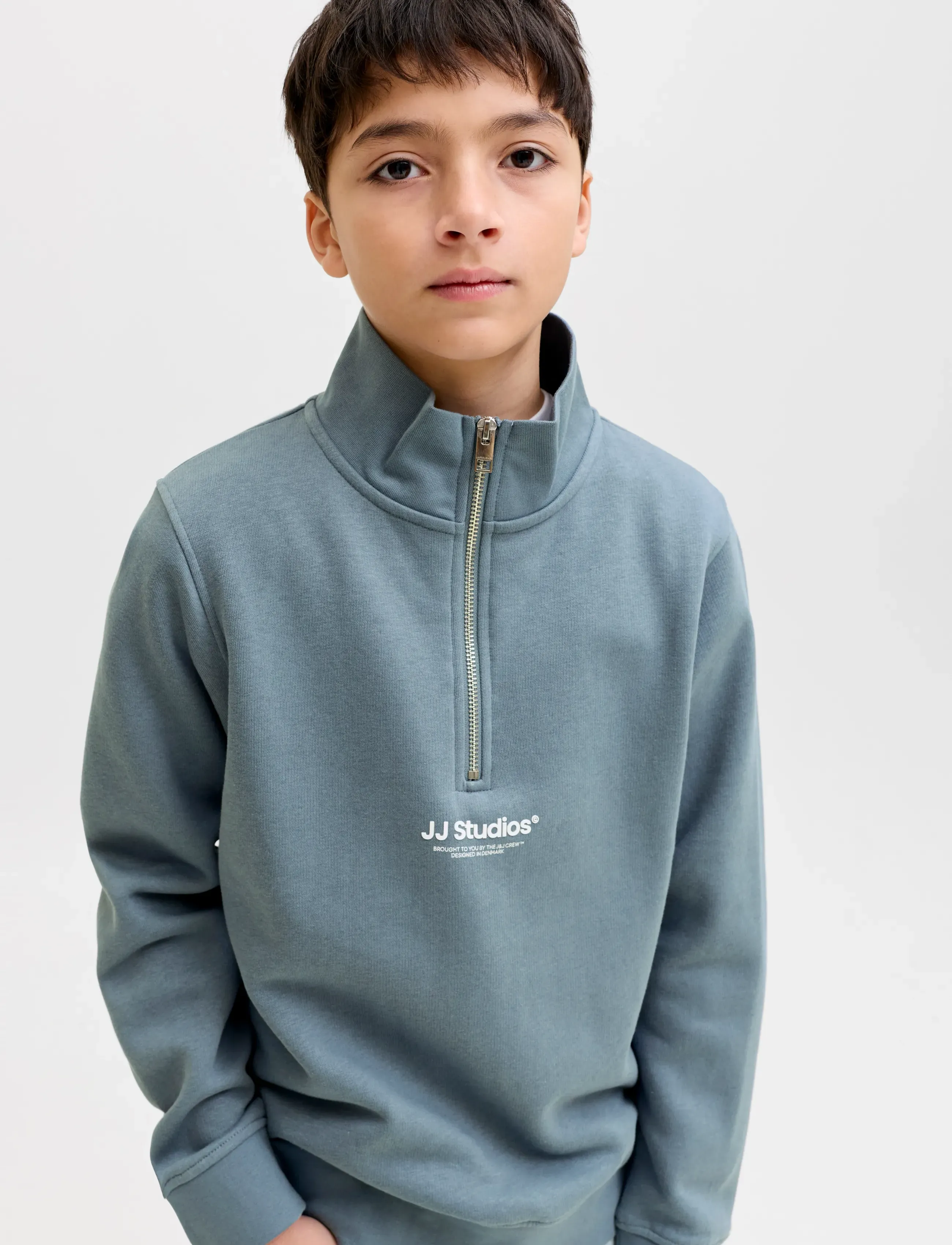 Jack & Jones - JJESOHO SWEAT QUARTER ZIP HN NOOS JNR - sweatshirts - blue mirage - 4