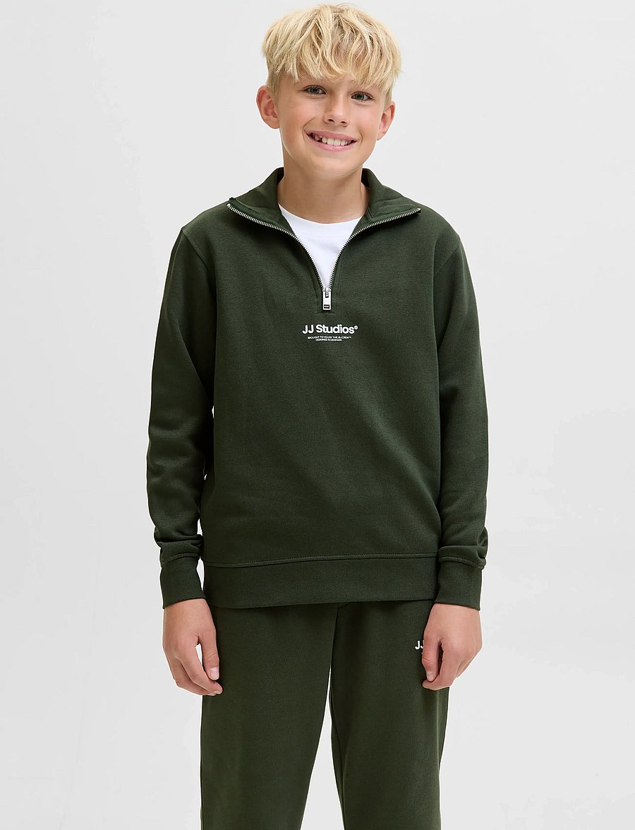 Jack & Jones - JJESOHO SWEAT QUARTER ZIP HN NOOS JNR - sweatshirts - duffel bag - 0