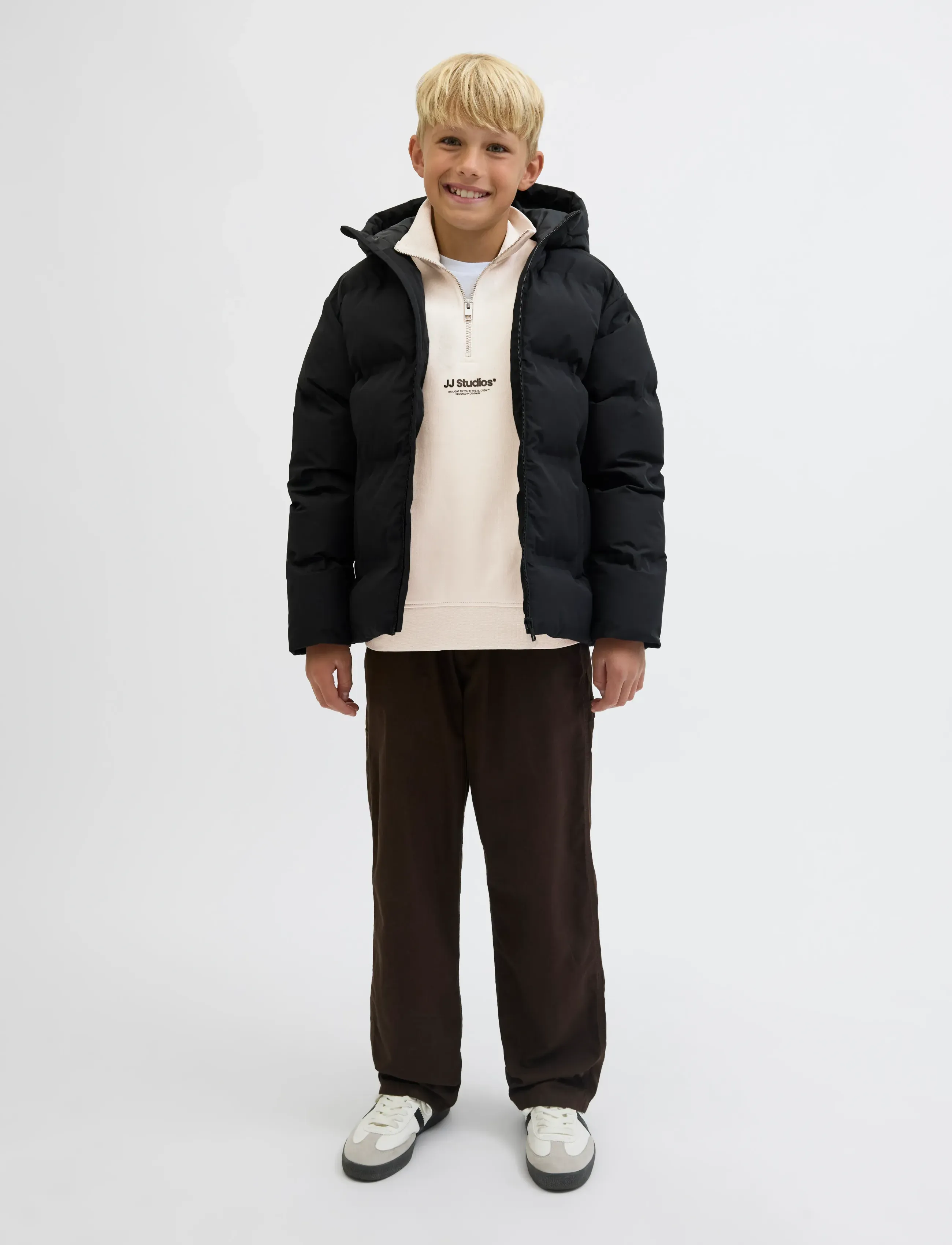Jack & Jones - JJESOHO SWEAT QUARTER ZIP HN NOOS JNR - sweatshirts - moonbeam - 3