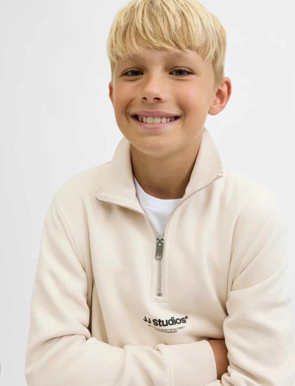 Jack & Jones - JJESOHO SWEAT QUARTER ZIP HN NOOS JNR - sweatshirts - moonbeam - 5