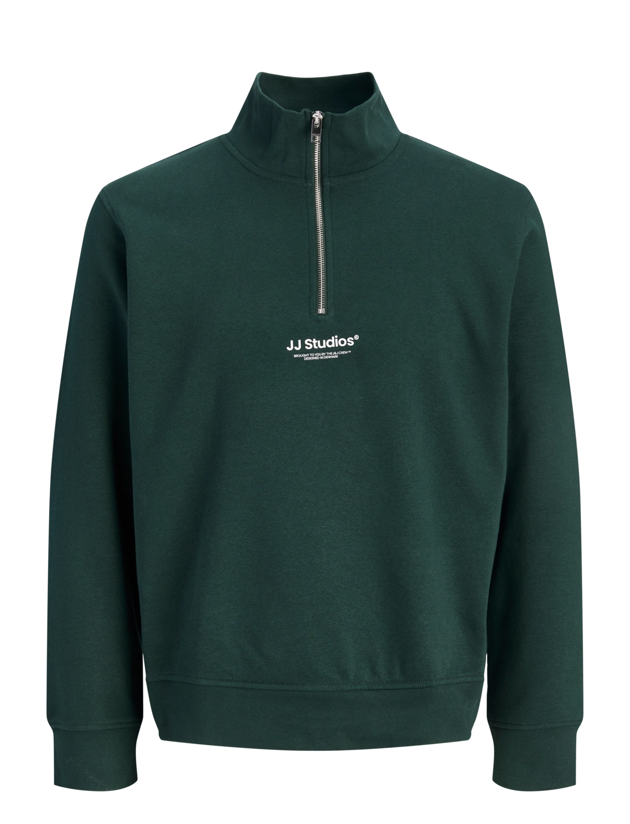 Jack & Jones JJESOHO SWEAT QUARTER ZIP HN NOOS JNR - Jack & Jones Junior - SCARAB / green
