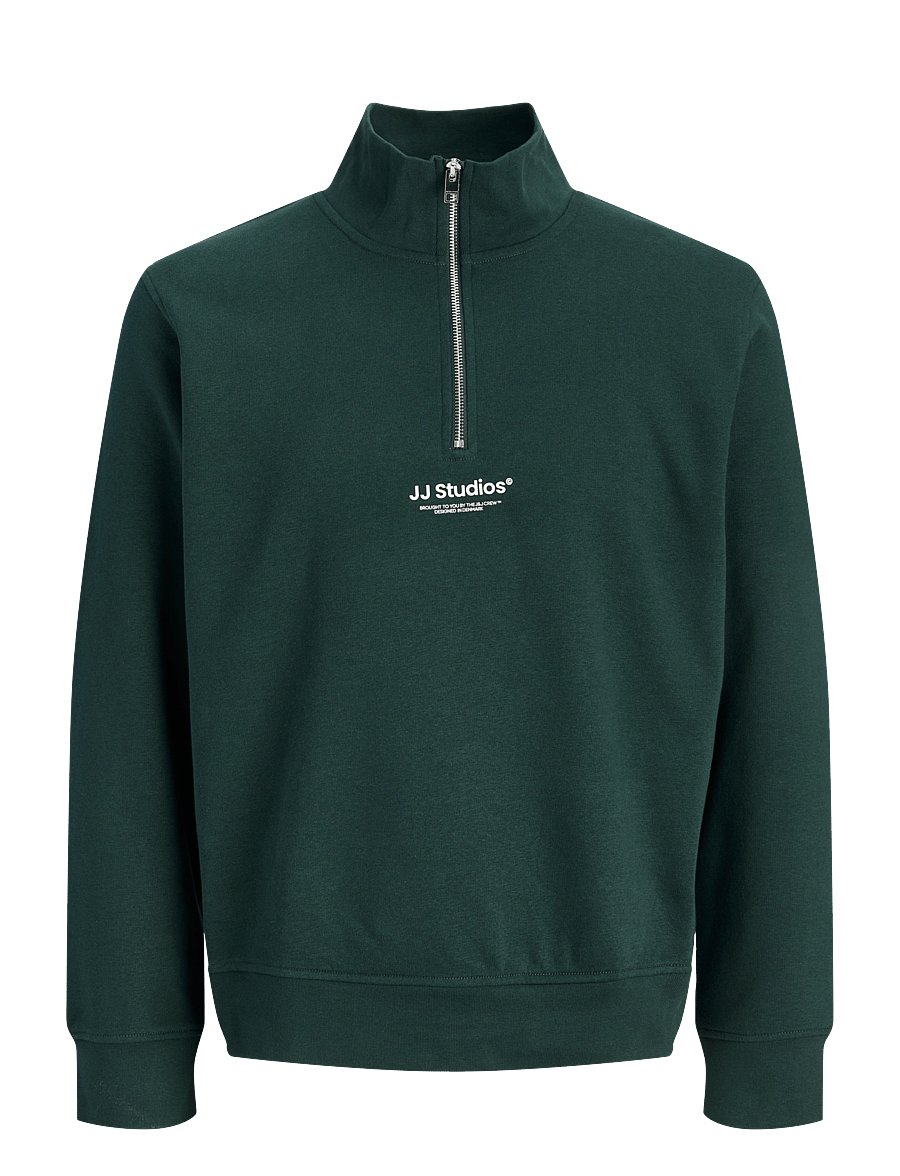 Jack & Jones - JJESOHO SWEAT QUARTER ZIP HN NOOS JNR - sweatshirts - scarab - 1