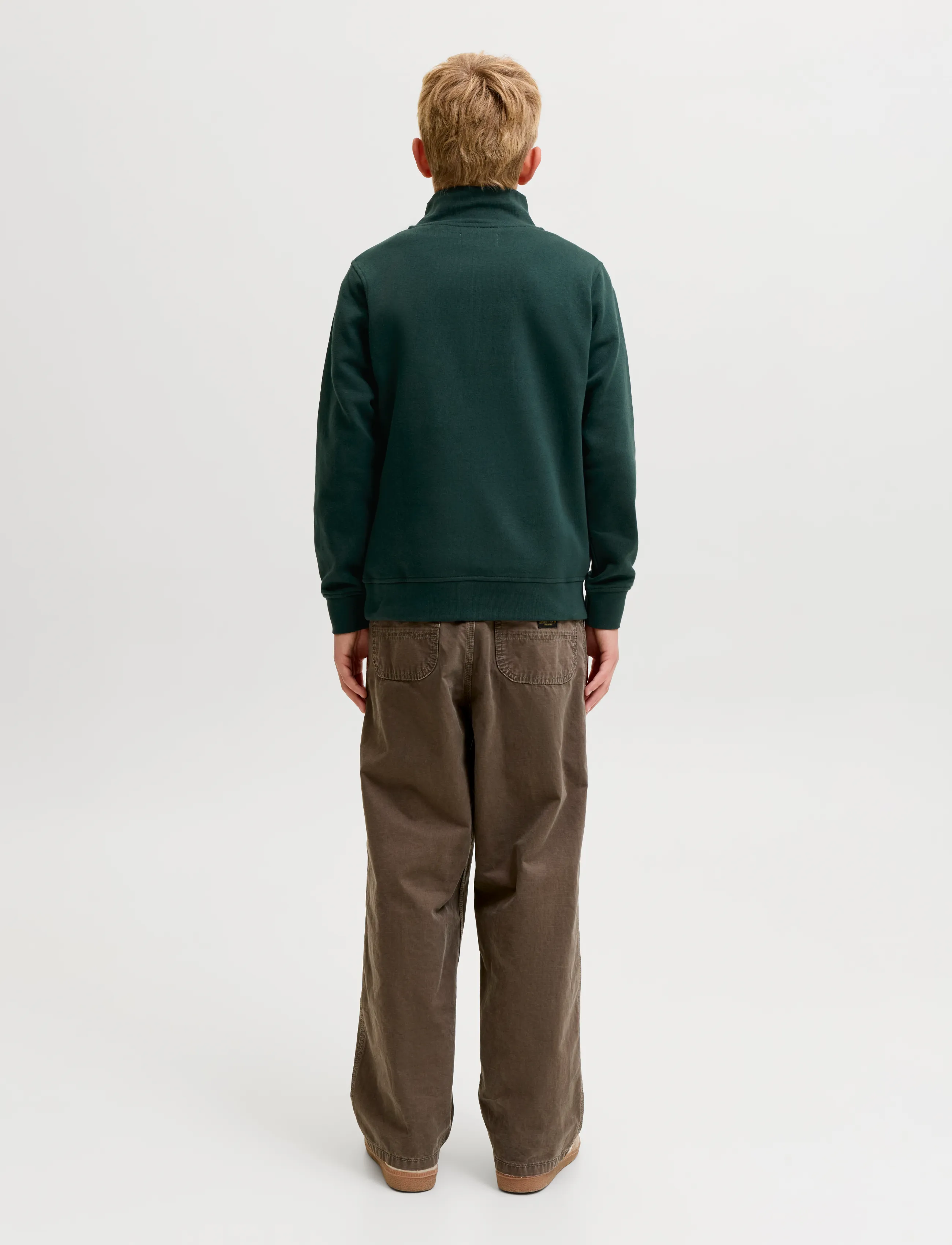 Jack & Jones - JJESOHO SWEAT QUARTER ZIP HN NOOS JNR - dressipluusid - scarab - 3